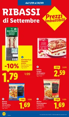 Volantino Lidl del 28.08.2025 | Pagina: 6 | Prodotti: Pomodoro, Pasta, Grana Padano, Gnocchi