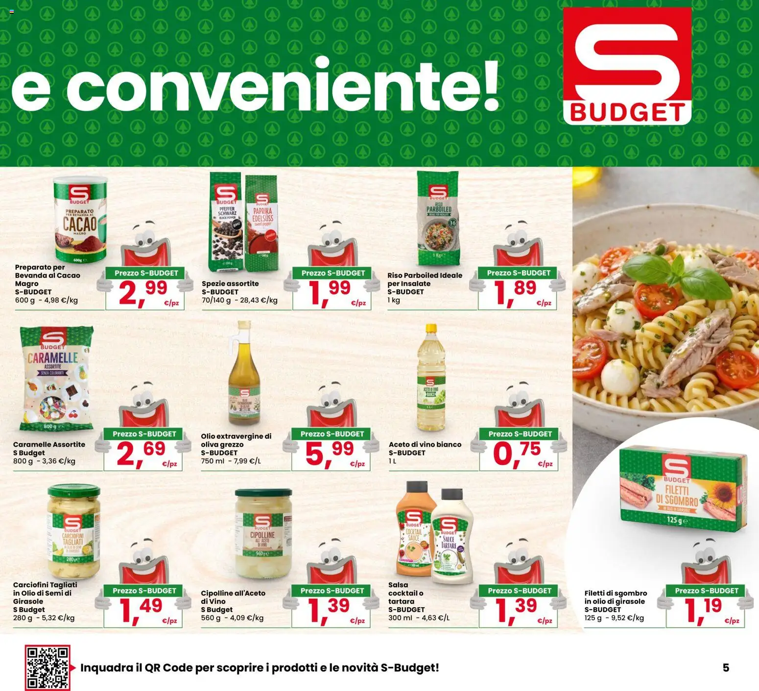 Volantino Eurospar del 22.04.2026 | Pagina: 5 | Prodotti: Riso, Caramelle, Vino, Aceto