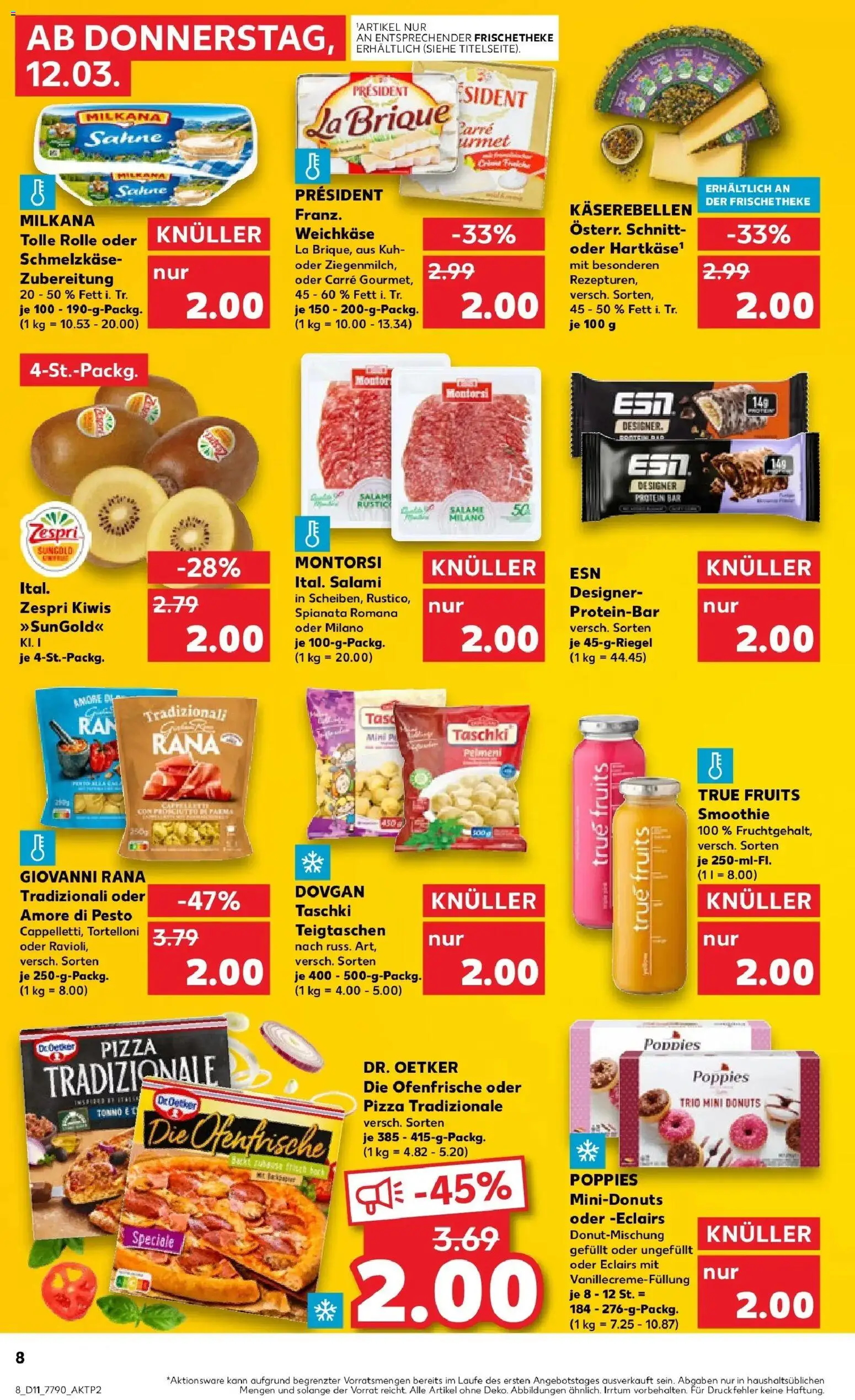 Kaufland Prospekt Arnstadt	 – gültig ab 09.03.2026 | Seite: 20 | Produkte: Milkana, Pasta, Salami, Sahne