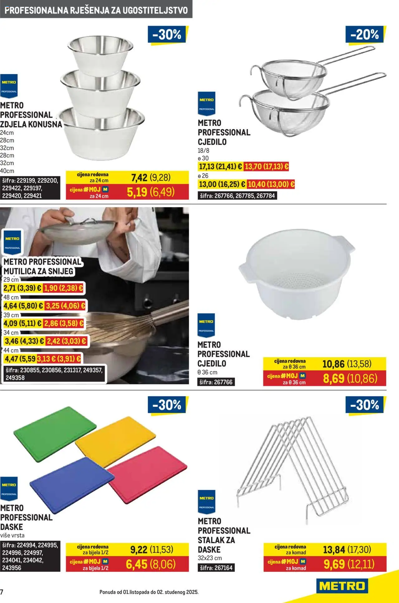 Metro katalog | vrijedi od 01.10.2025 | Stranica: 7 | Proizvodi: Zdjela, Cjedilo, Mutilica