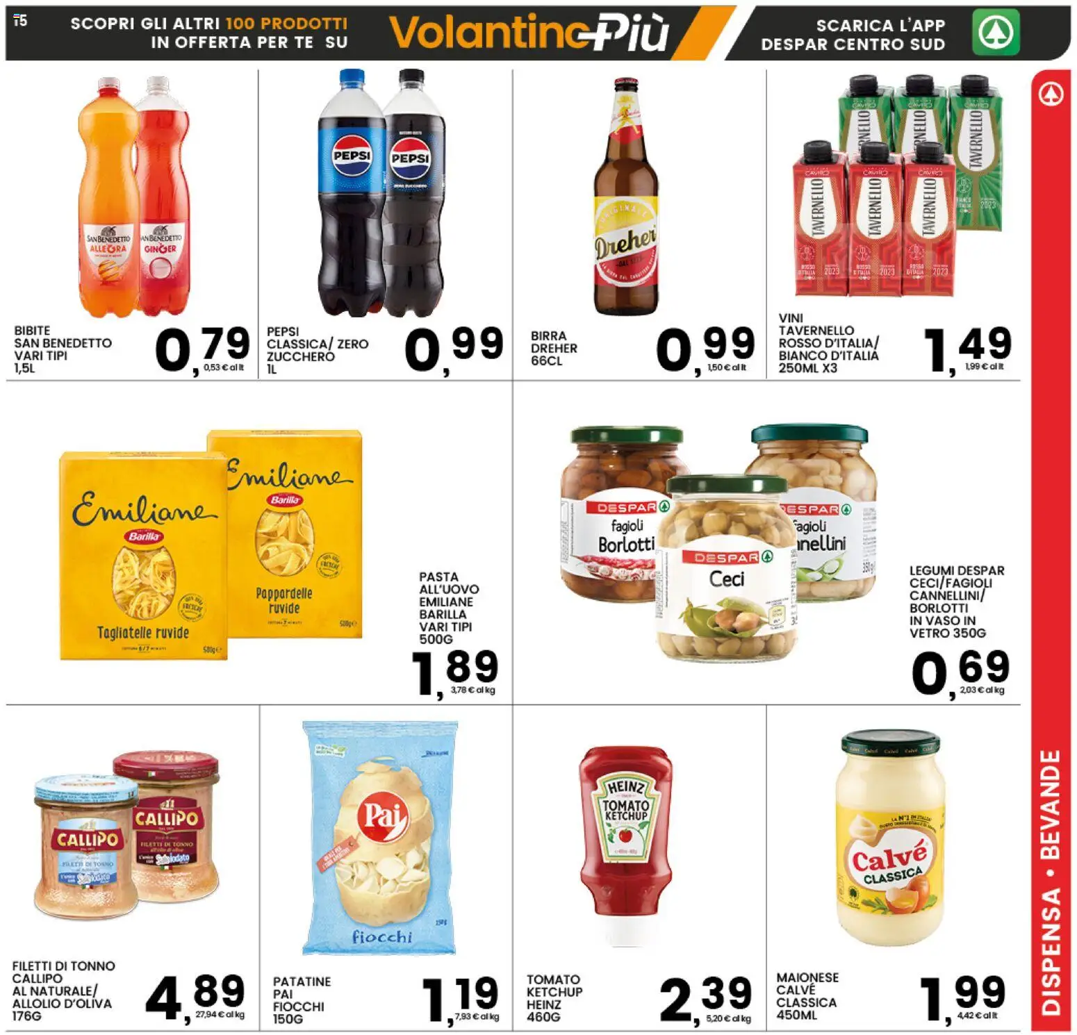 Volantino Interspar del 16.03.2026 | Pagina: 15 | Prodotti: Ceci, Cannellini, Maionese, Bibite