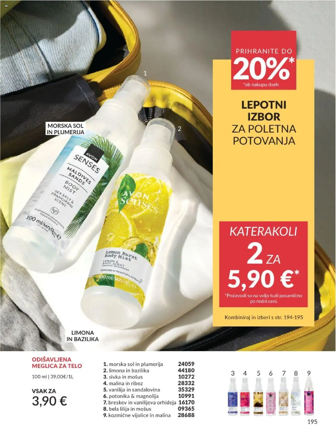Avon katalog │ velja od 01.07.2025 | Stran: 195 | Izdelki: Ribez, Sol, Limona, Breskev