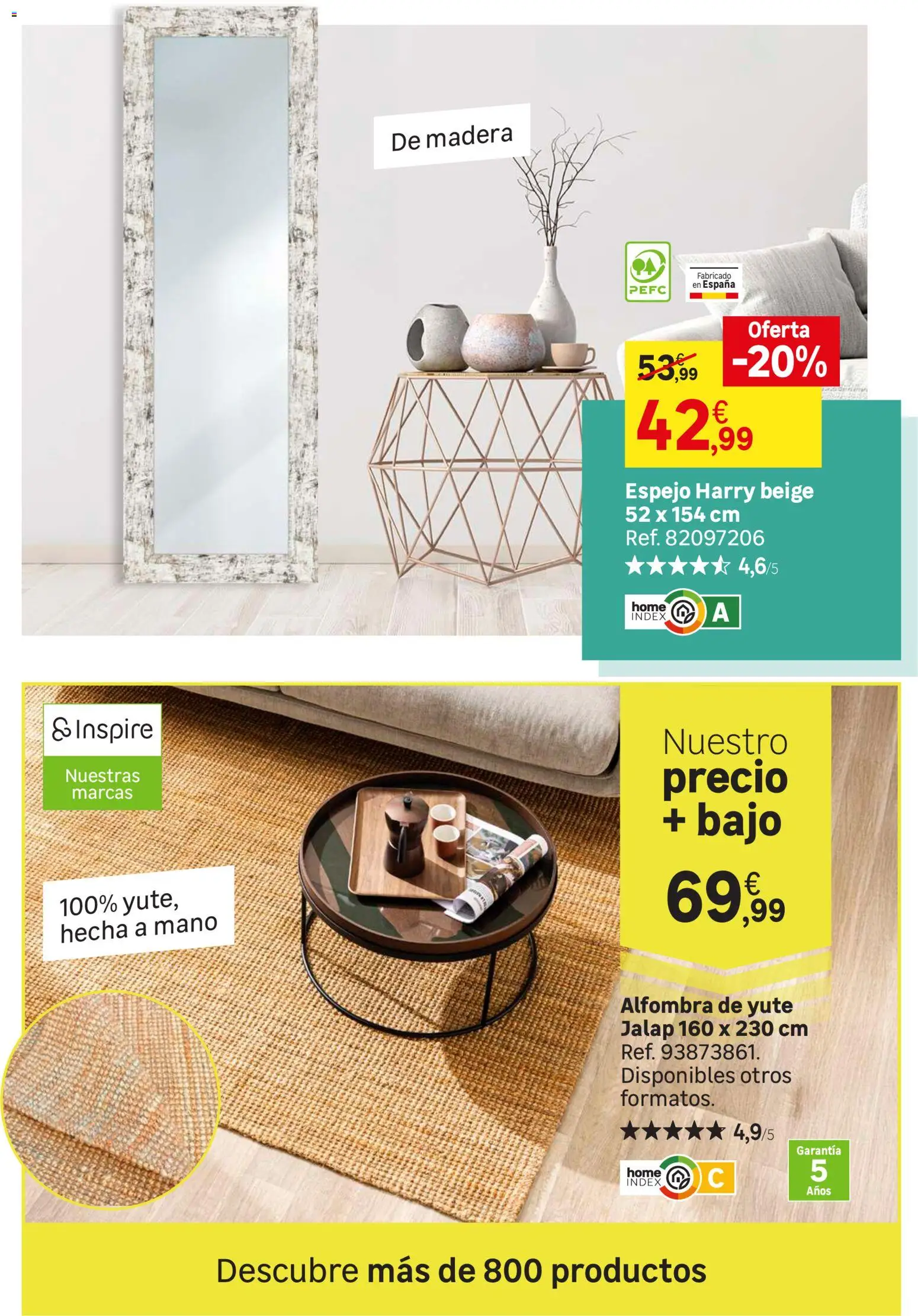 Leroy Merlin catálogo │ válido desde el 24.03.2026 | Página: 72 | Productos: Espejo, Alfombra