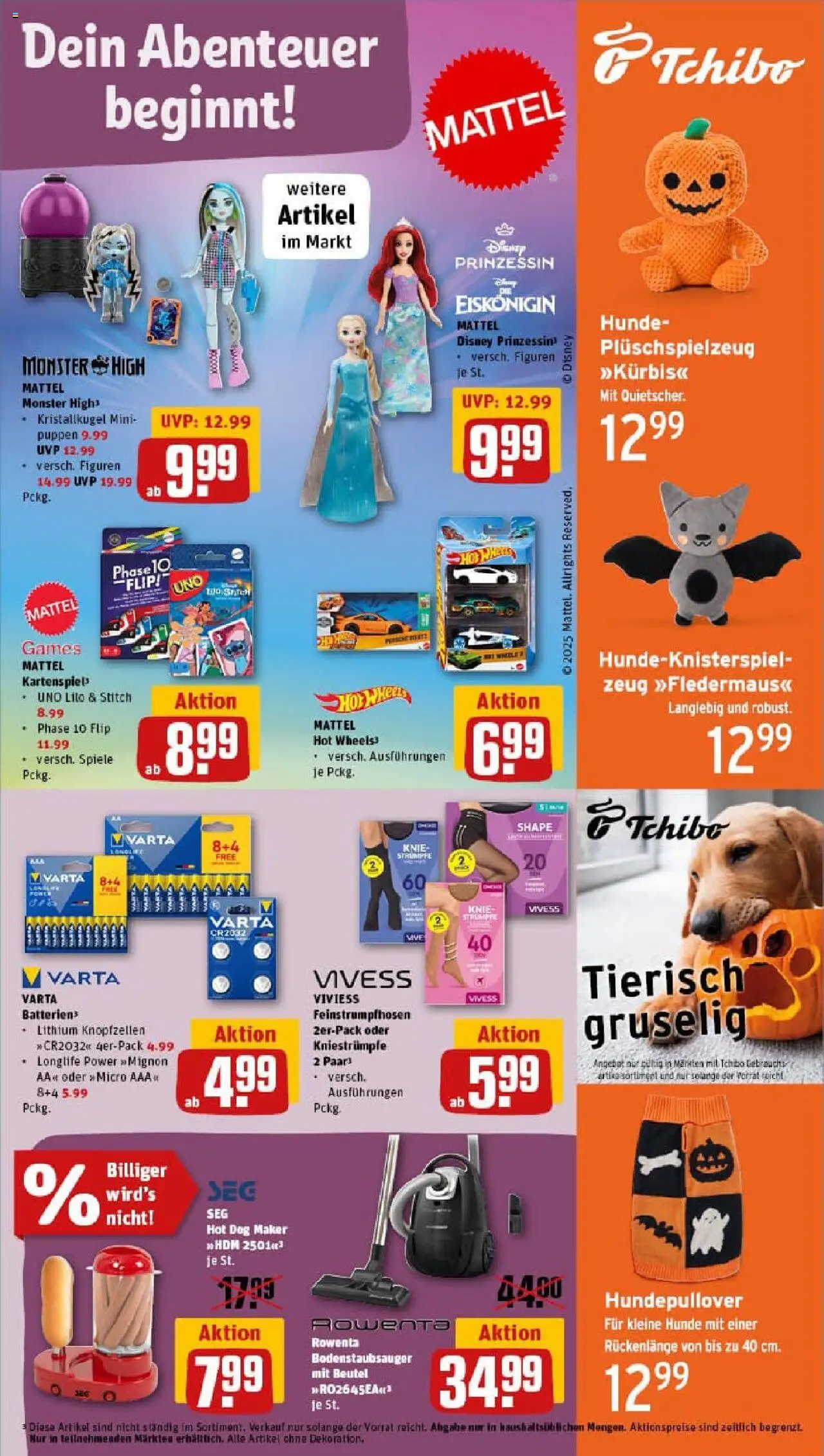 Rewe prospekt Bad Arolsen	 – gültig ab 21.09.2025 | Seite: 25 | Produkte: Strümpfe, Kniestrümpfe, Batterien, Monster