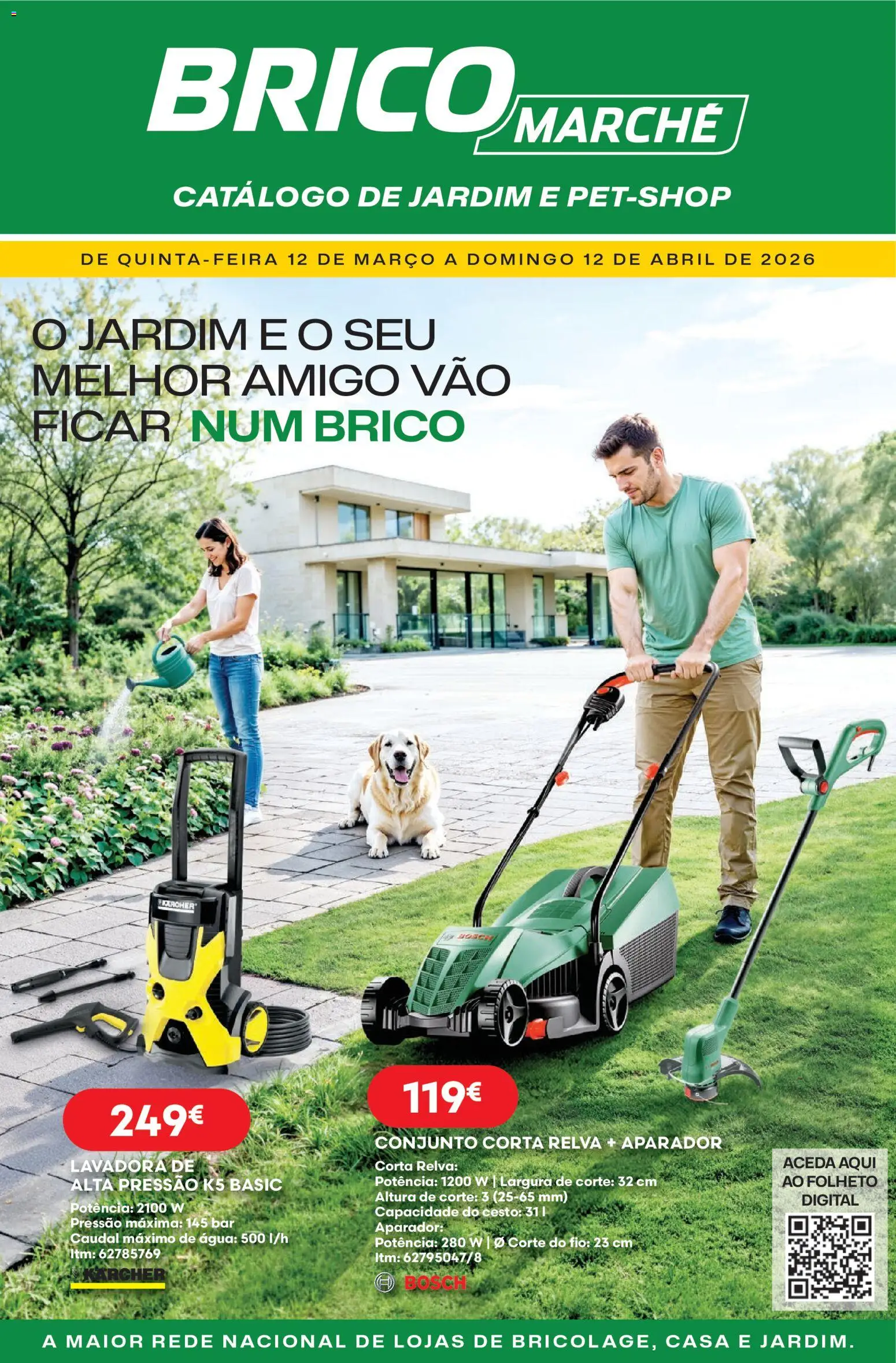 BricoMarché F04 JardimPetShop │ válido de 12.03.2026 | Página: 1 | Produtos: Agua, Aparador