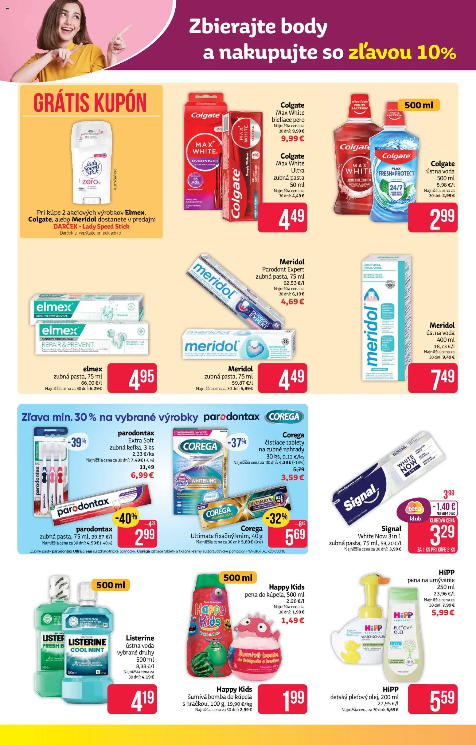 Nové Teta drogerie akcie – leták je platný od 02.02.2026 | Strana: 8 | Produkty: Olej, Zubná pasta, Ústna voda, Voda