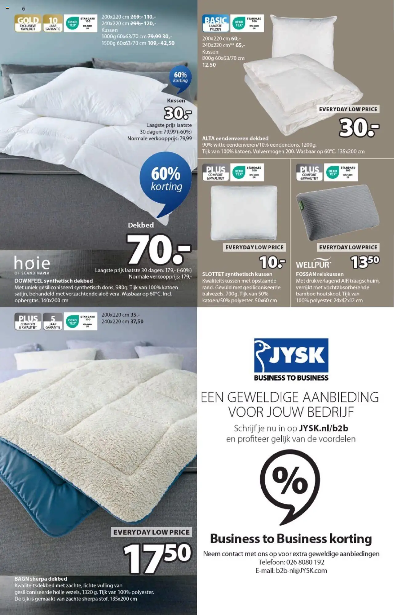  | Pagina: 6 | Producten: Dekbed, Telefoon, Kussen