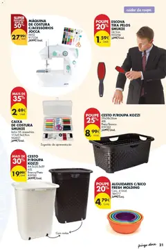 Pré-visualização Pingo Doce - Bazar Casa Equipada válido de 03.02.2026 | Página: 21 | Produtos: Máquina de costura, Caixa