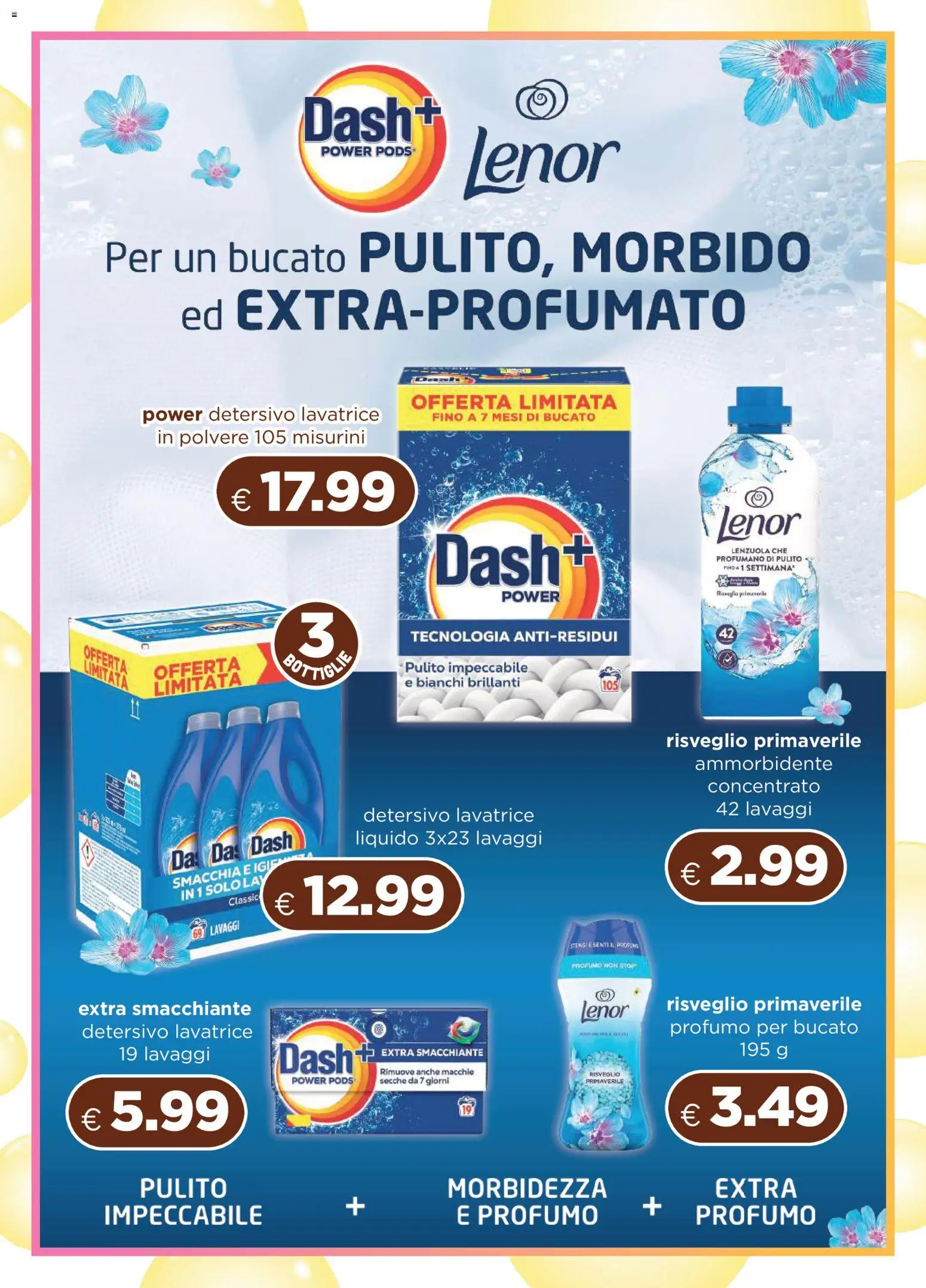 Volantino Acqua e Sapone del 22.02.2026 | Pagina: 5 | Prodotti: Ammorbidente, Lavatrice, Lenzuola, Profumo