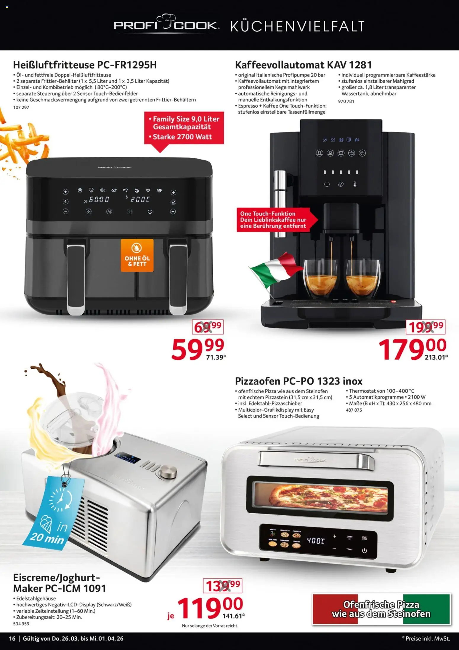 Selgros Non Food – gültig ab 26.03.2026 | Seite: 16 | Produkte: Öl, Kaffee, Pizza, Kaffeevollautomat