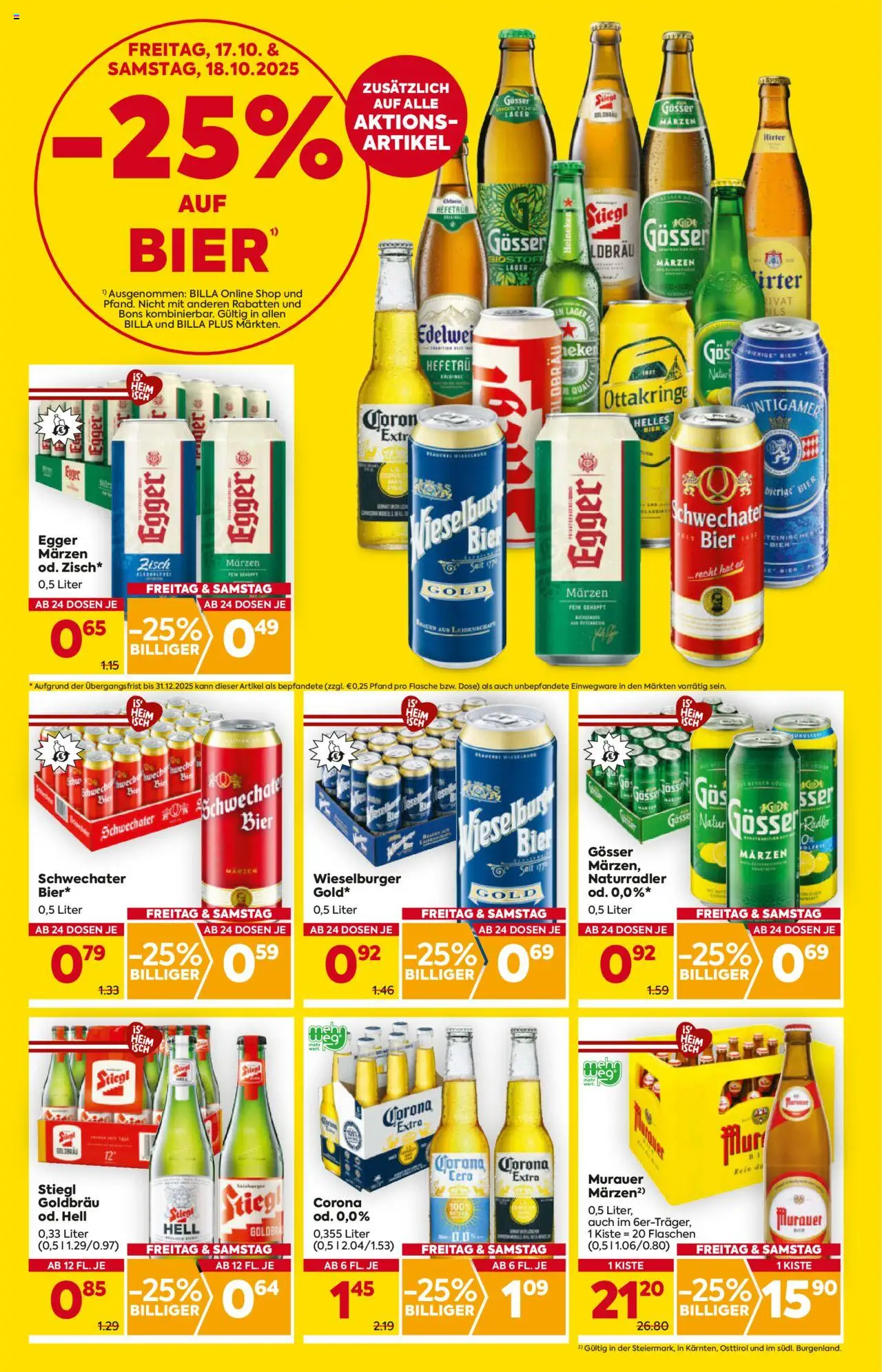Billa Flugblatt - Steiermark gültig ab 16.10.2025 | Seite: 2 | Produkte: Bier