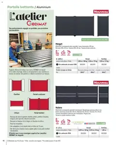 Gedimat - Prévisualisation de Gedimat Aménagements extérieurs valide à partir de 14.03.2025 | Page: 92 | Produits: Poids, Brosse, Portail, Clôture