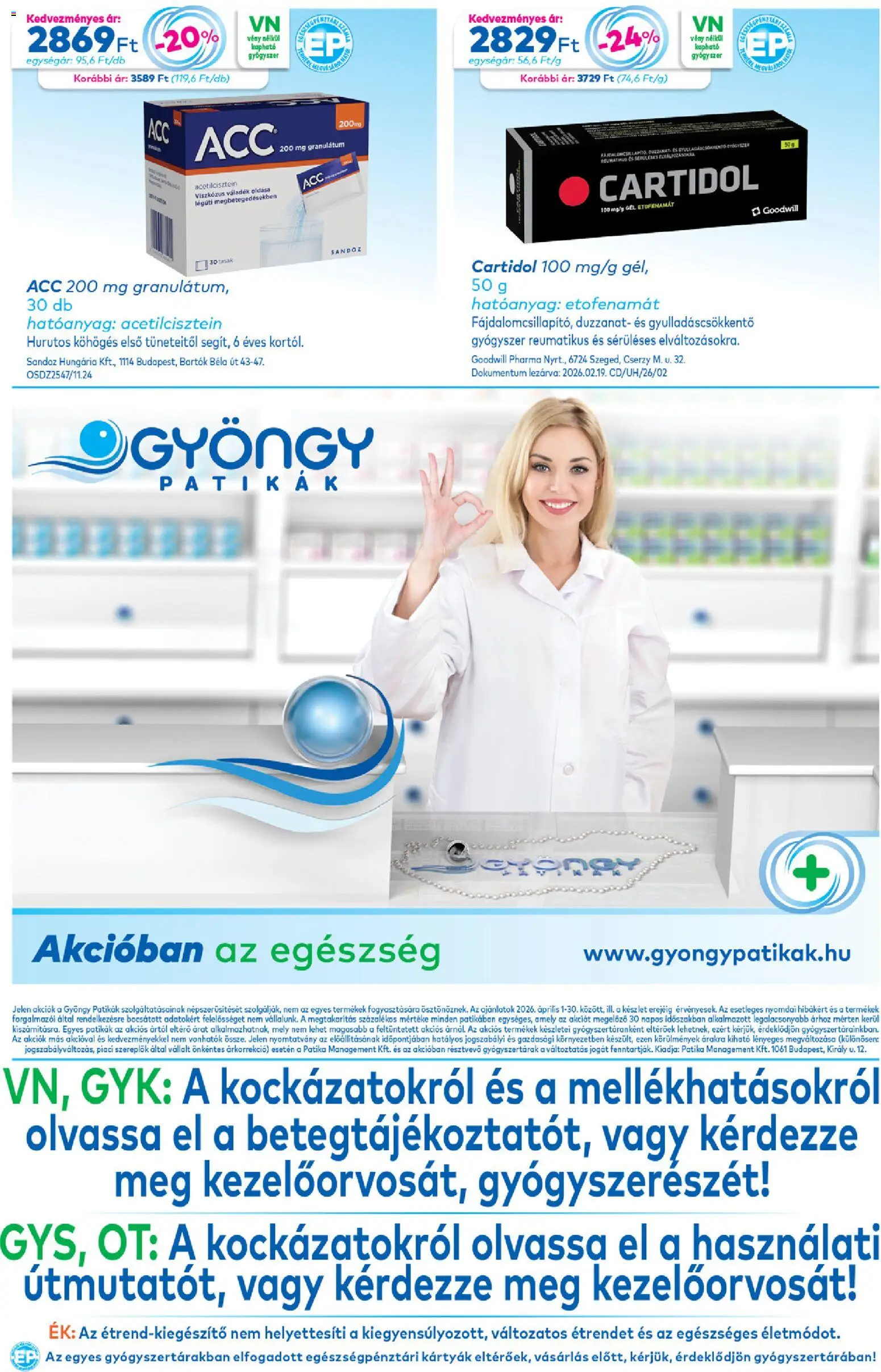 Gyöngy Patikák akciós ujság - amely érvényes a következő dátumtól: 01.04.2026 | Oldal: 20
