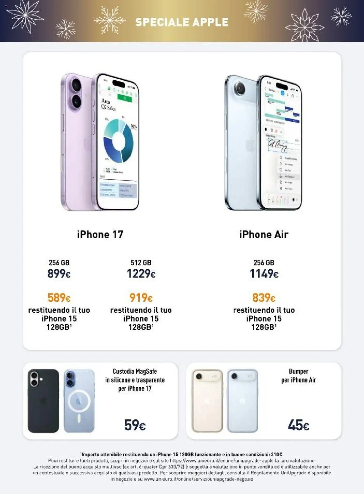 Volantino Unieuro del 08.12.2025 | Pagina: 3 | Prodotti: Iphone, Silicone