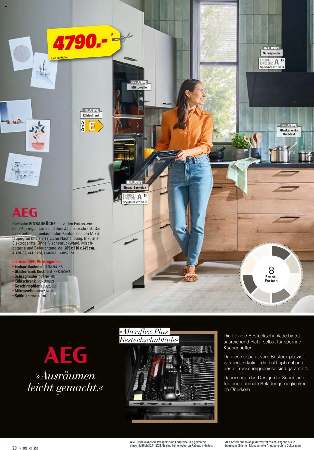 Höffner Prospekt Küchen – gültig ab 13.08.2025 | Seite: 20 | Produkte: Mikrowelle, Geschirrspüler, Einbauküche, Batterie