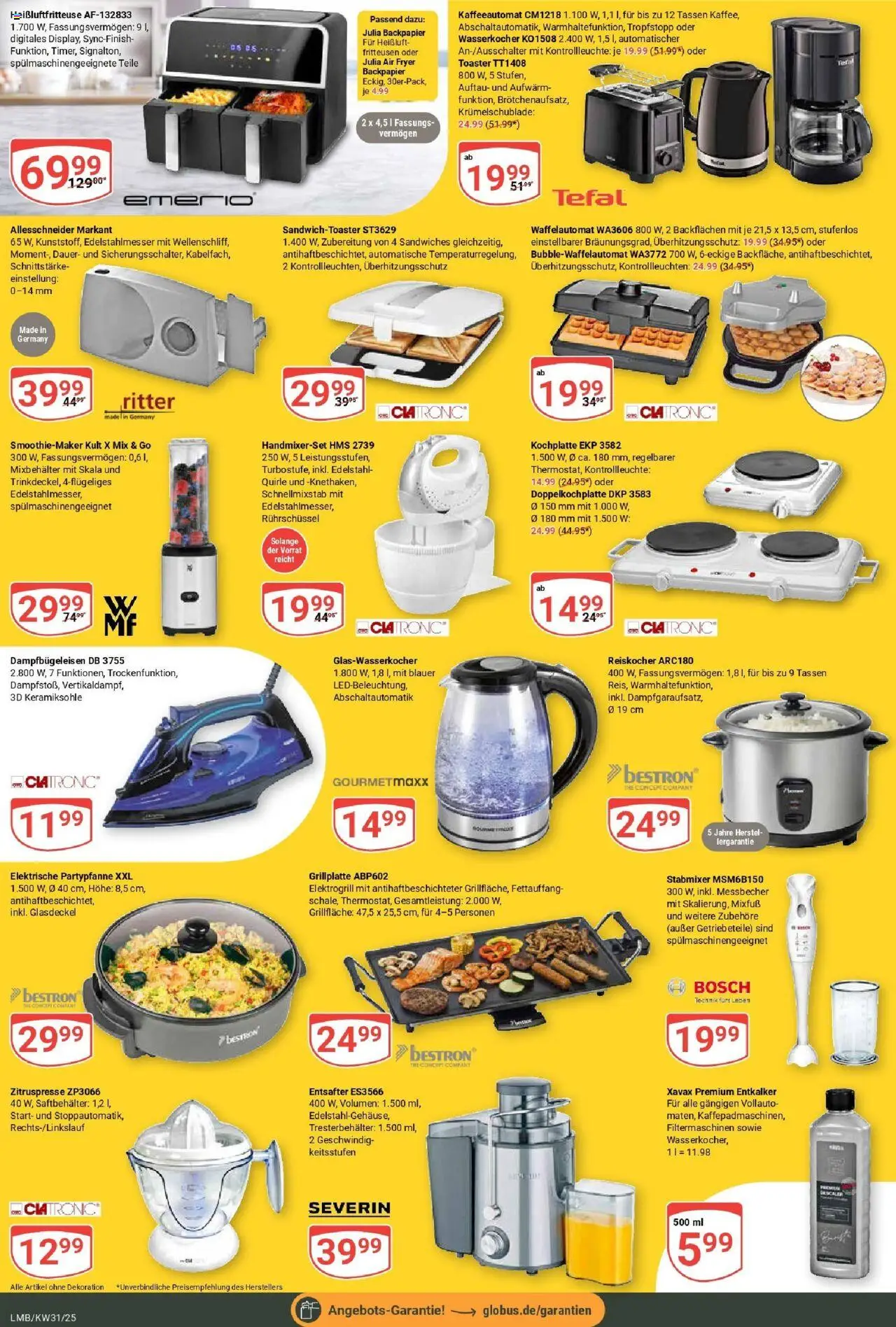 Globus prospekt Limburg	 - gültig ab dem 28.07.2025 | Seite: 26 | Produkte: Bosch, Wasserkocher, Toaster, Kochplatte