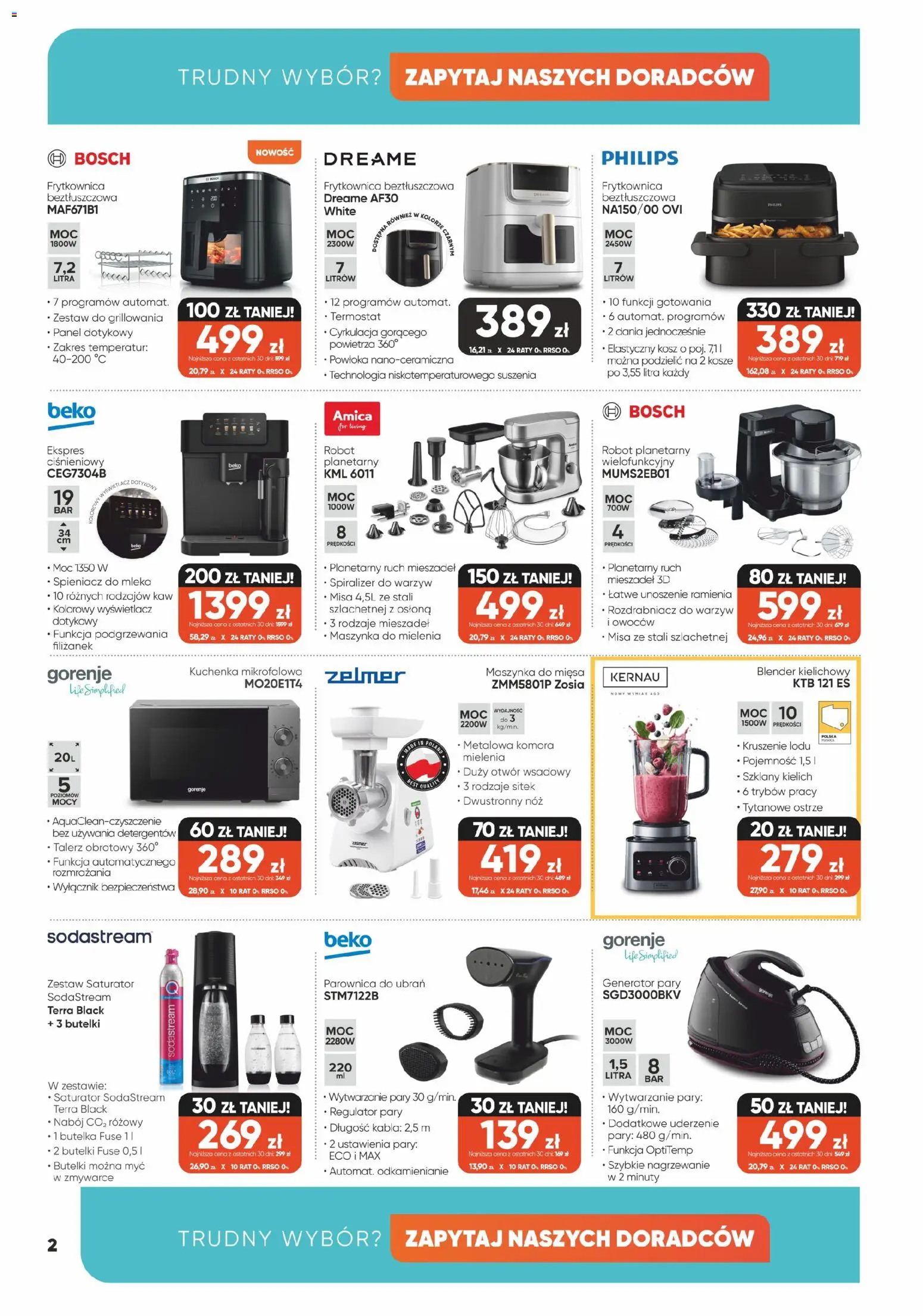 Max elektro gazetka od 26.03.2026 | Strona: 2 | Produkty: Kosz, Parownica, Blender kielichowy, Sodastream