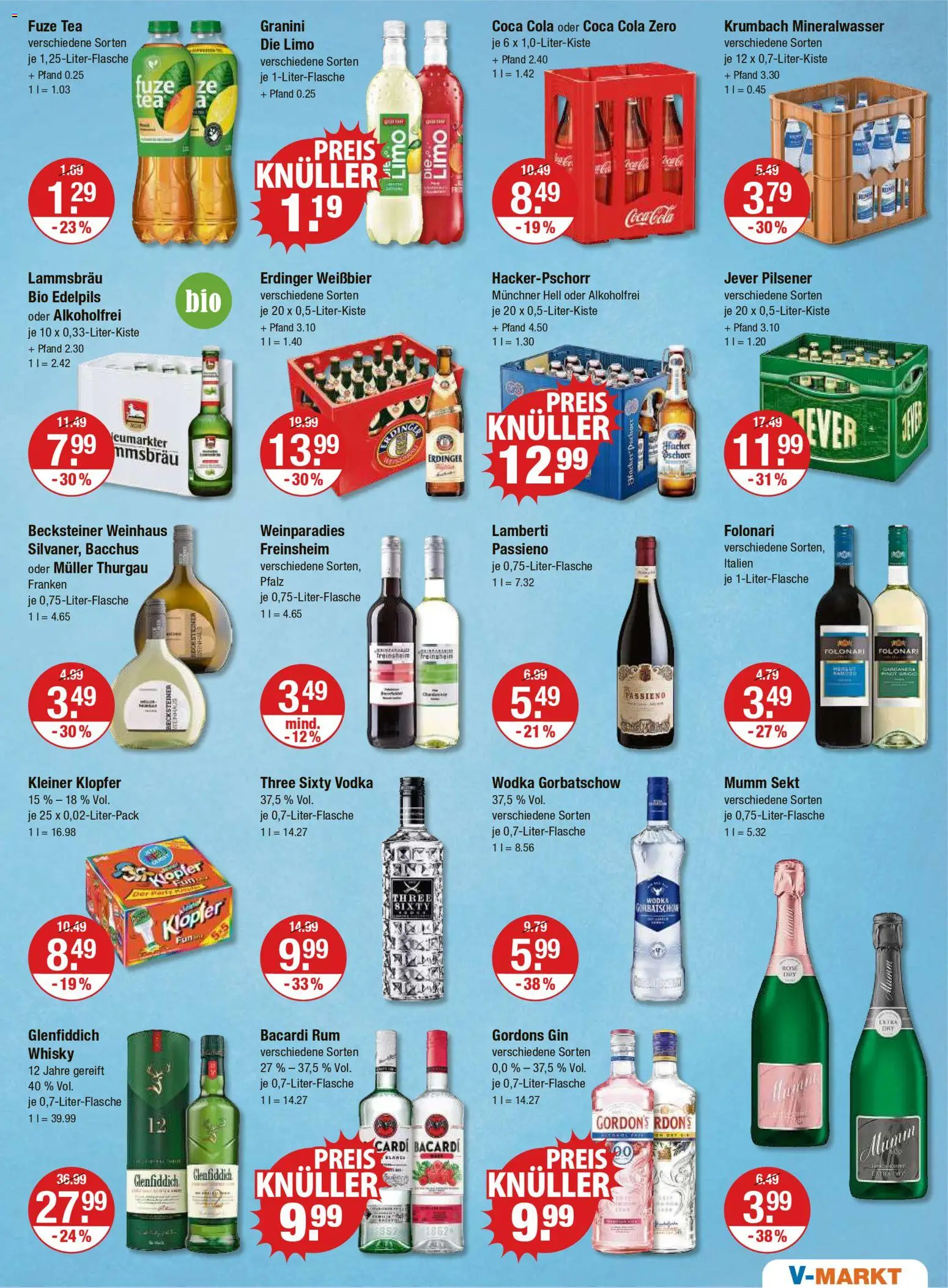 V-Markt - Hallertau/Oberpfalz – gültig ab 04.12.2025 | Seite: 9 | Produkte: Weißbier, Rum, Wodka gorbatschow, Wodka