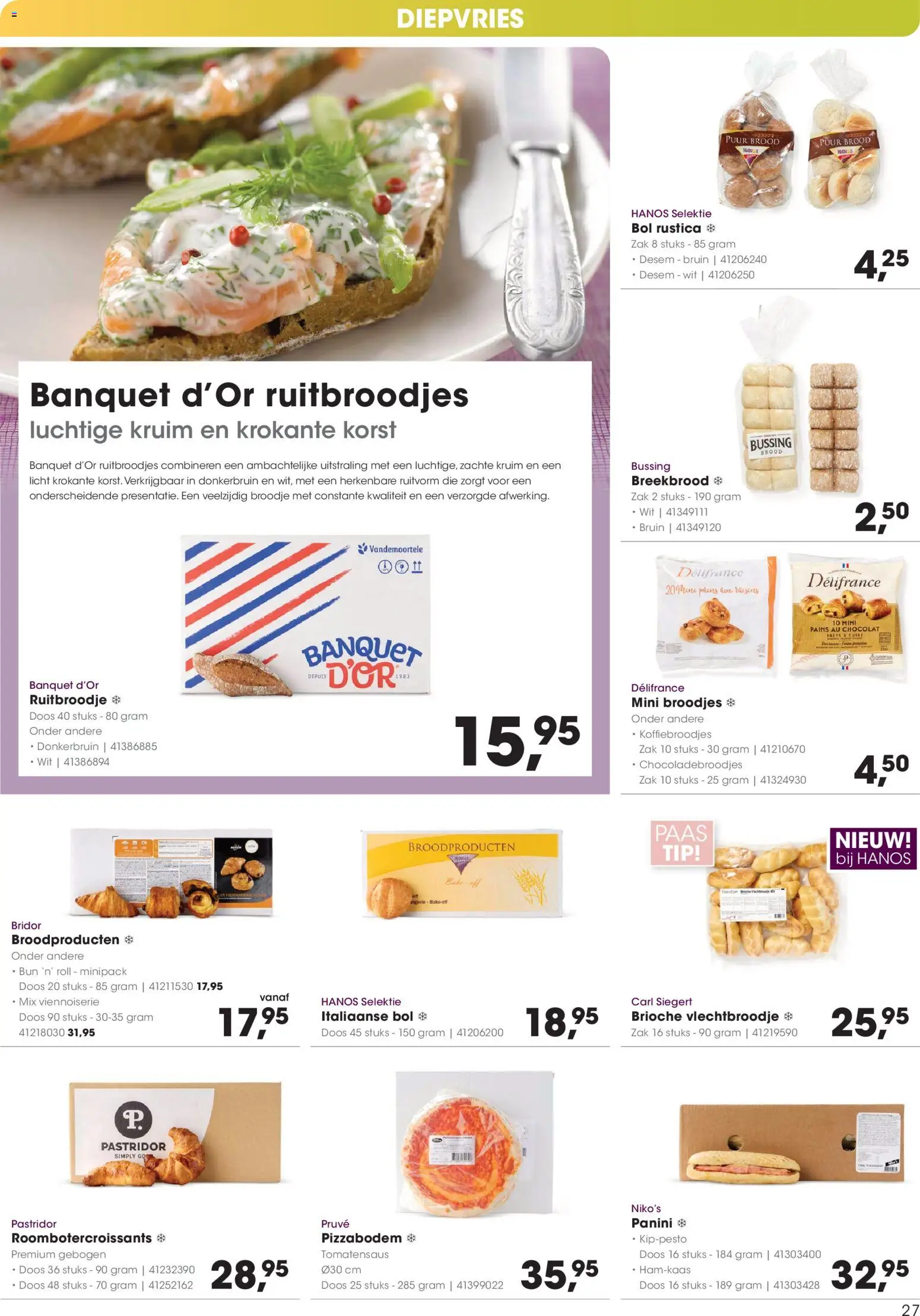 {H1} | Pagina: 27 | Producten: Brood, Zak, Broodje, Broodjes