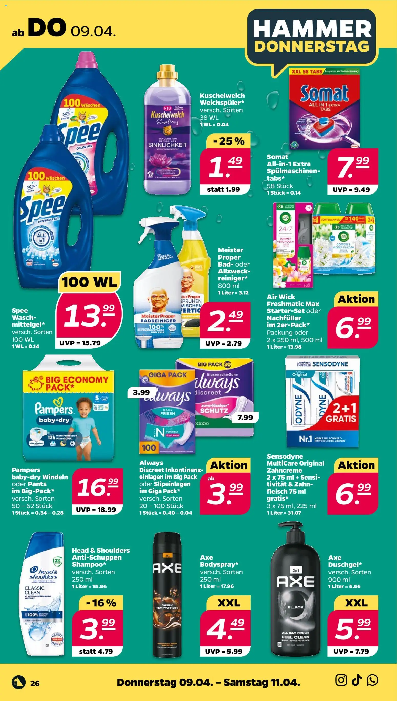 Netto Prospekt 	 – gültig ab 07.04.2026 | Seite: 32 | Produkte: Kuschelweich, Head & shoulders, Spee, Fleisch
