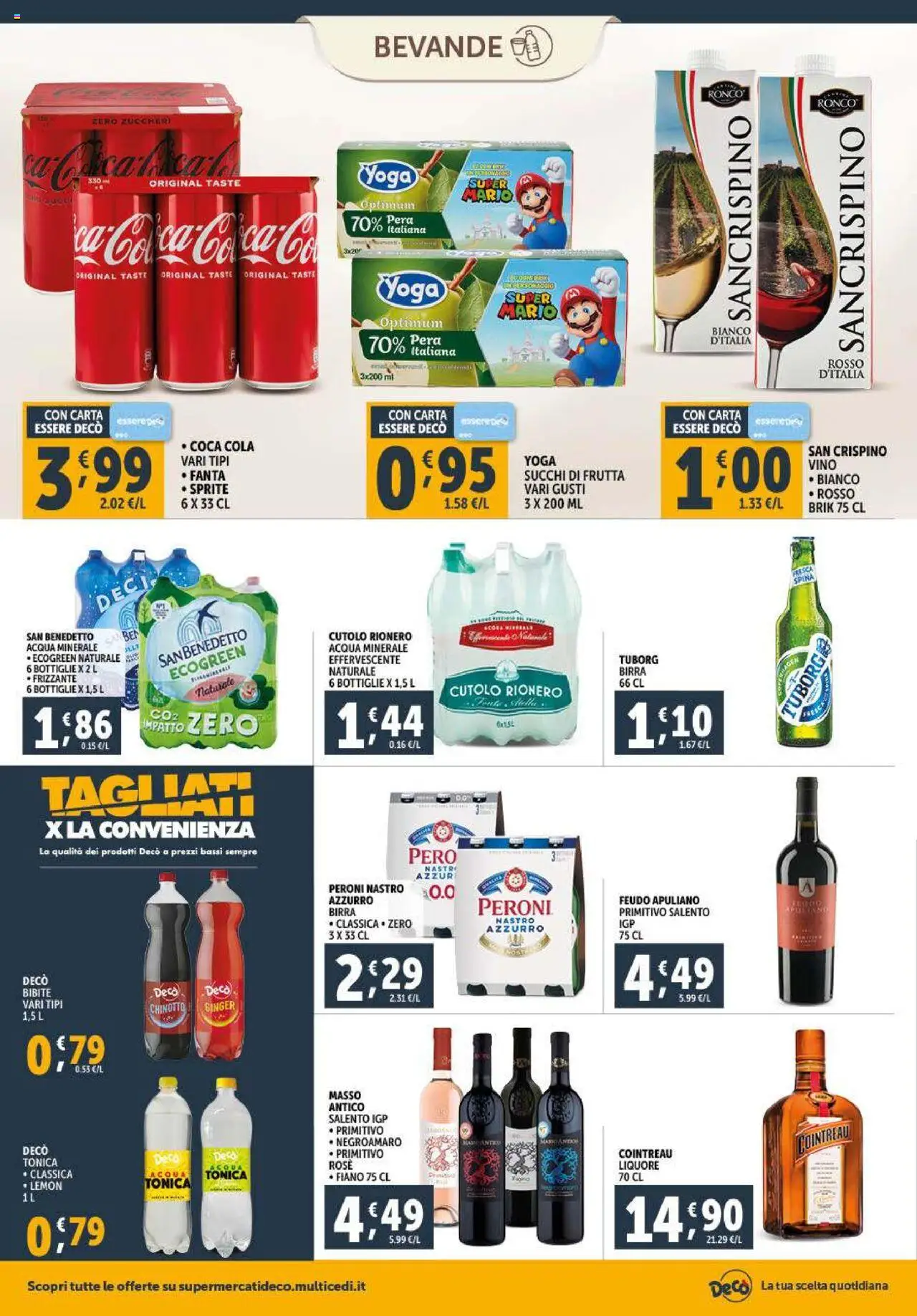 Volantino Decò del 23.09.2025 | Pagina: 12 | Prodotti: Acqua, Frutta, Bibite, Acqua minerale