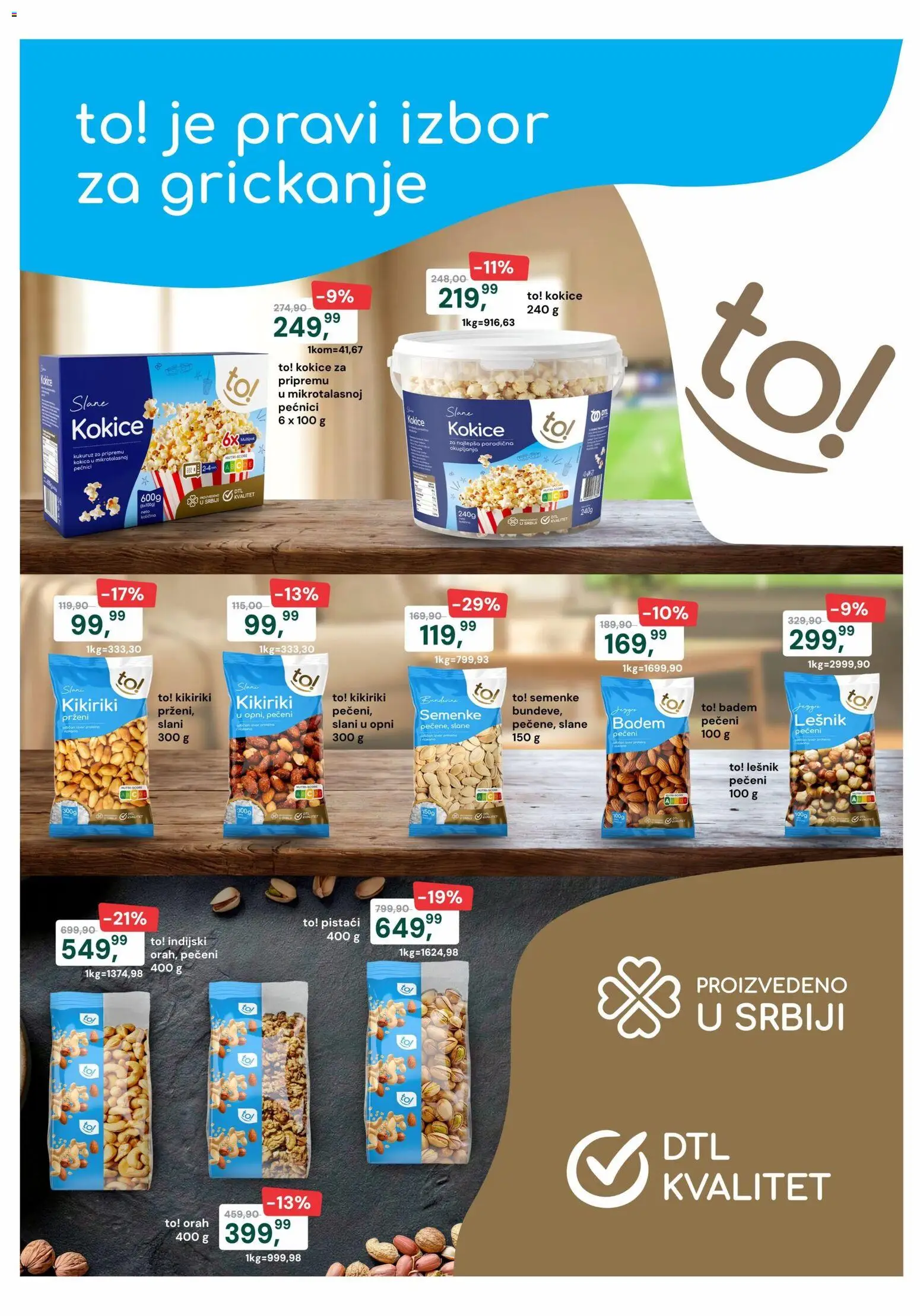 Europrom katalog - važi od 25.02.2026 | Strana: 2 | Proizvode: Lešnik, Pistaći, Kukuruz, Kikiriki