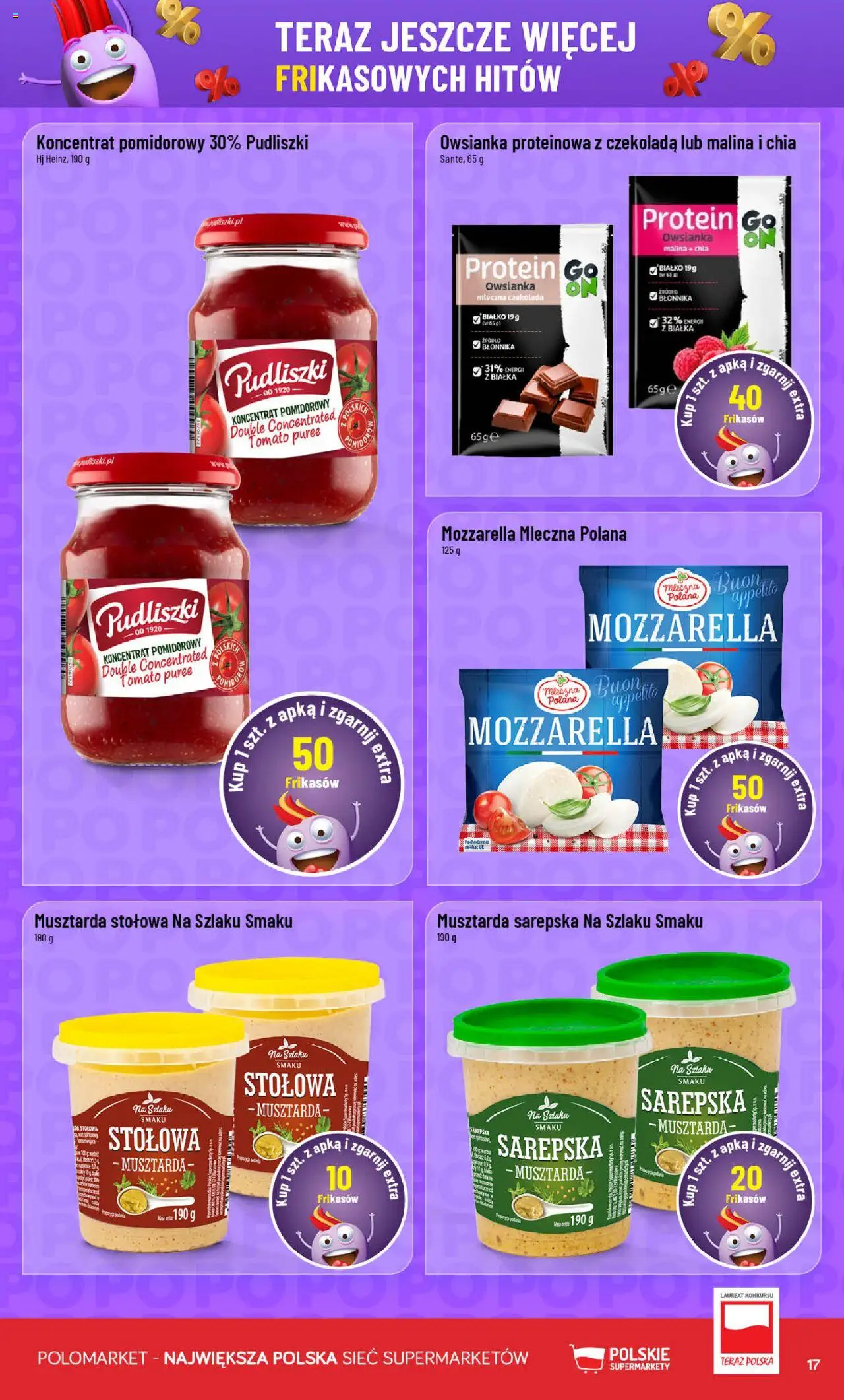 POLOmarket Gazetka - Frikasowe hity od 06.08.2025 | Strona: 17 | Produkty: Owsianka, Musztarda, Czekolada, Mozzarella