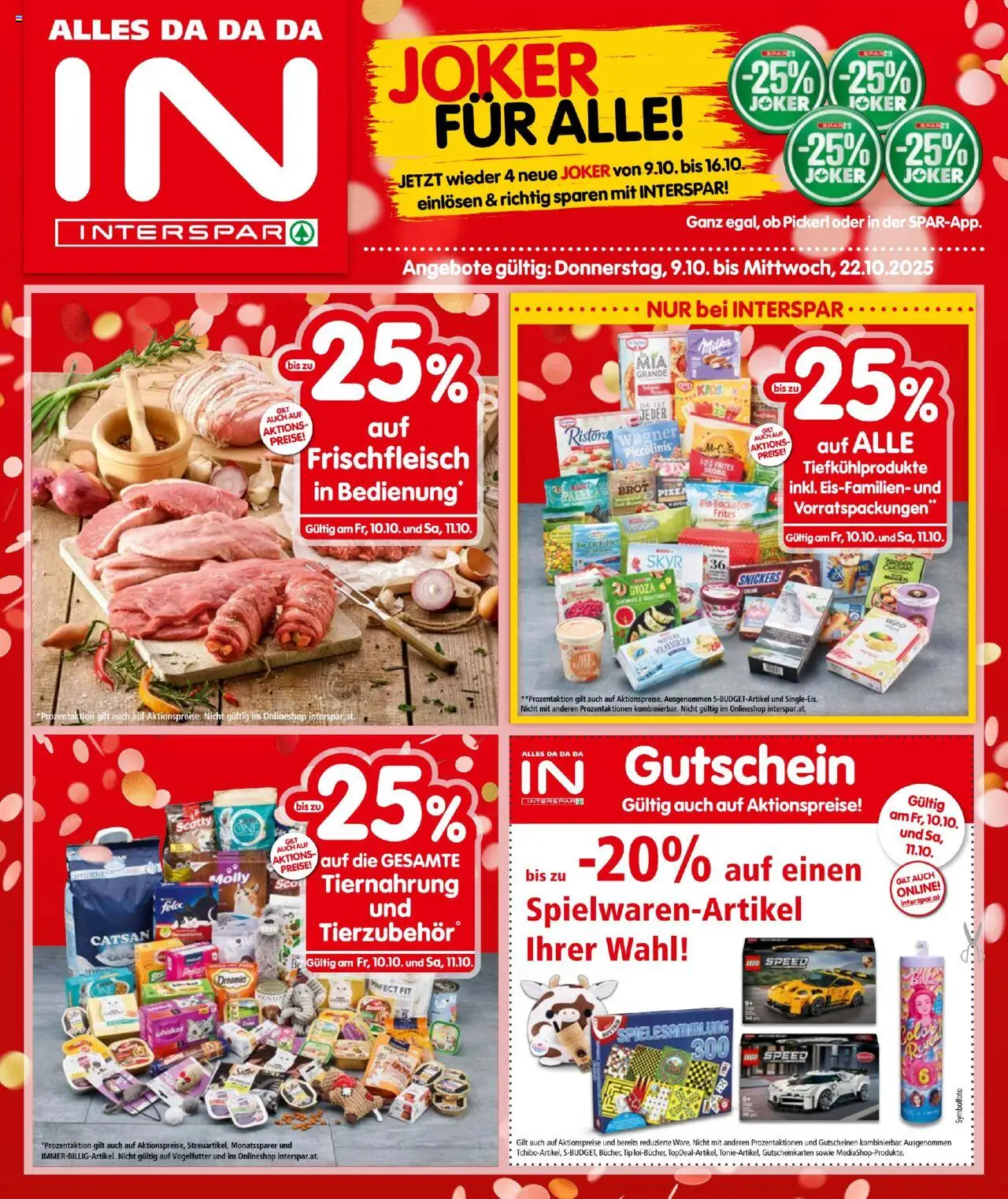 Interspar Flugblatt gültig ab 09.10.2025 | Seite: 1 | Produkte: Brot, Pizza