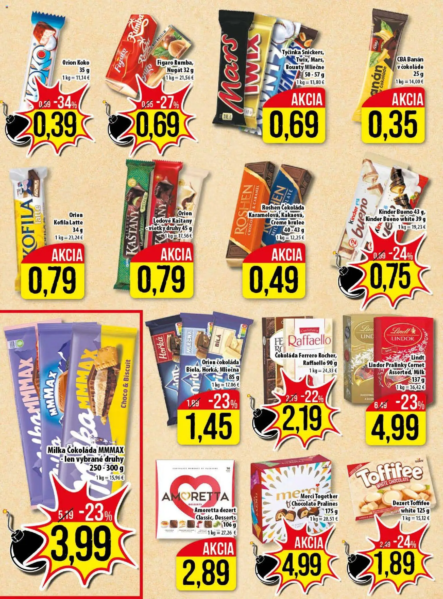 Nové Klas akcie – leták je platný od 17.11.2025 | Strana: 10 | Produkty: Lindt, Merci, Kinder, Čokoláda