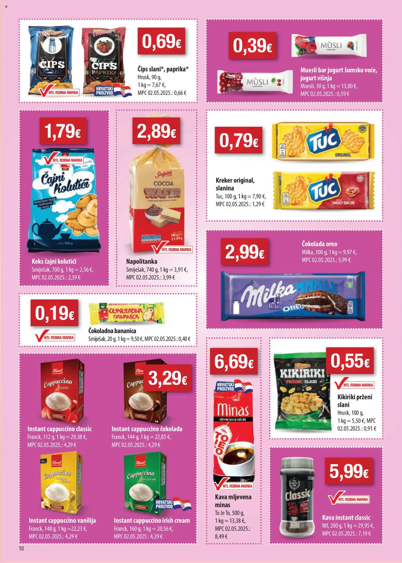 NTL katalog | vrijedi od 18.03.2026 | Stranica: 10 | Proizvodi: Jogurt, Čokolada, Keks, Milka