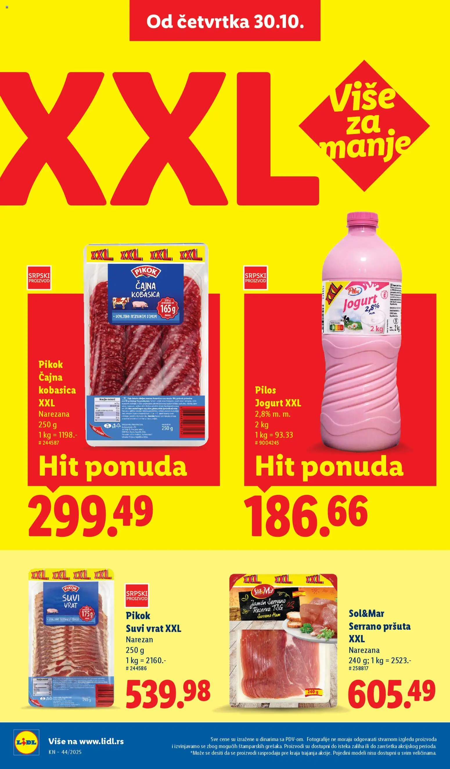 Lidl katalog - važi od 30.10.2025 | Strana: 26 | Proizvode: Suvi vrat, Jogurt, Kobasica