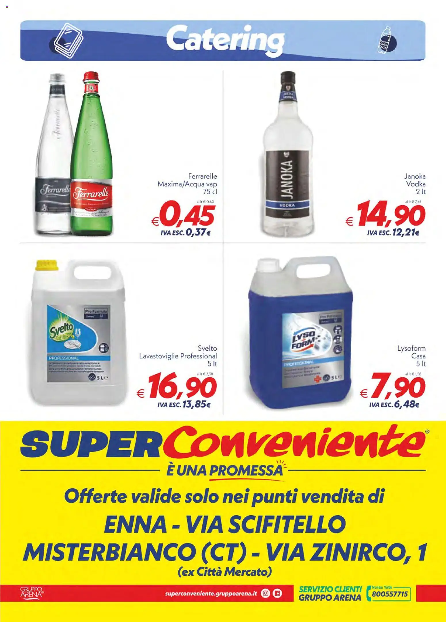 Volantino SuperConveniente del 13.01.2026 | Pagina: 4 | Prodotti: Vodka, Lavastoviglie, Ferrarelle