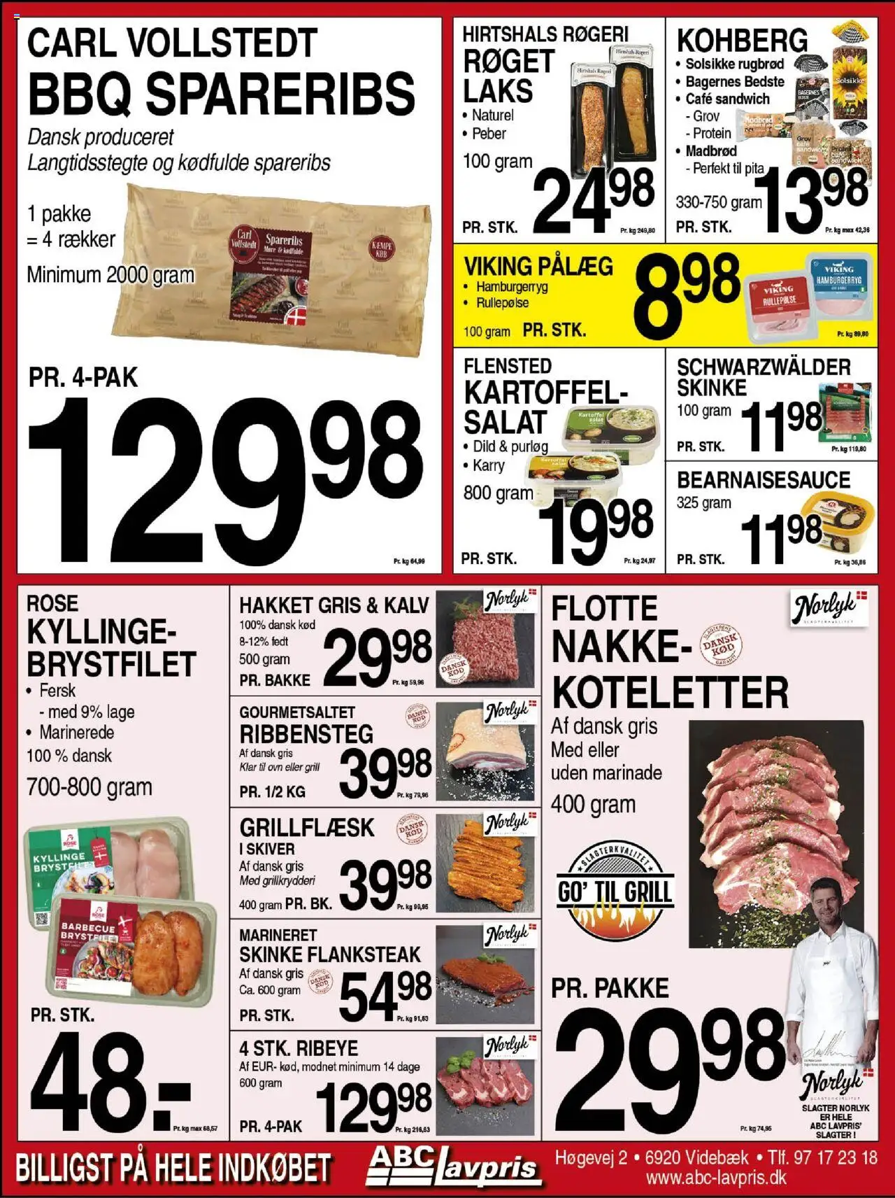 Abc Lavpris Tilbudsavis gyldig fra 23.07.2025 | Side: 3 | Produkter: Purløg, Koteletter, Rugbrød, Hamburgerryg