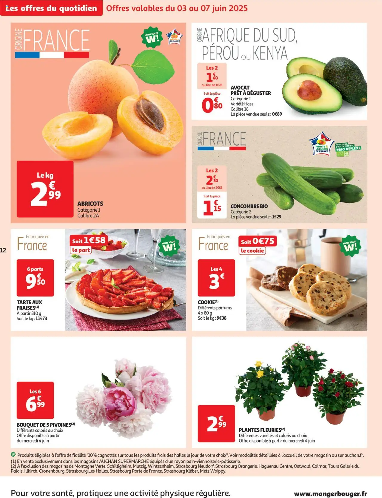  | Page: 12 | Produits: Avocat, Concombre, Abricots, Fraises