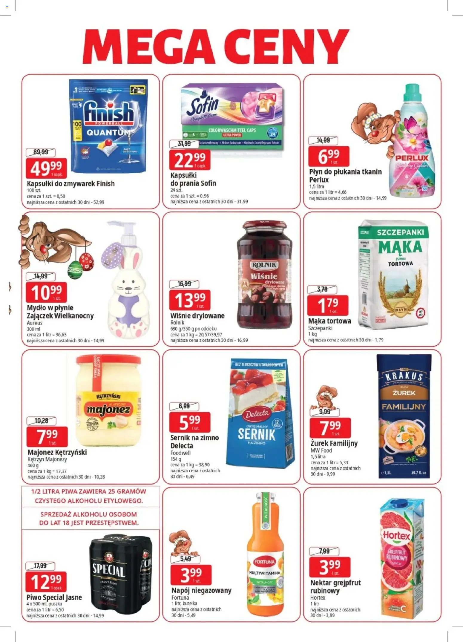 E.Leclerc gazetka - Elbląg od 23.03.2026 | Strona: 3 | Produkty: Zurek, Płyn do płukania tkanin, Finish, Majonez