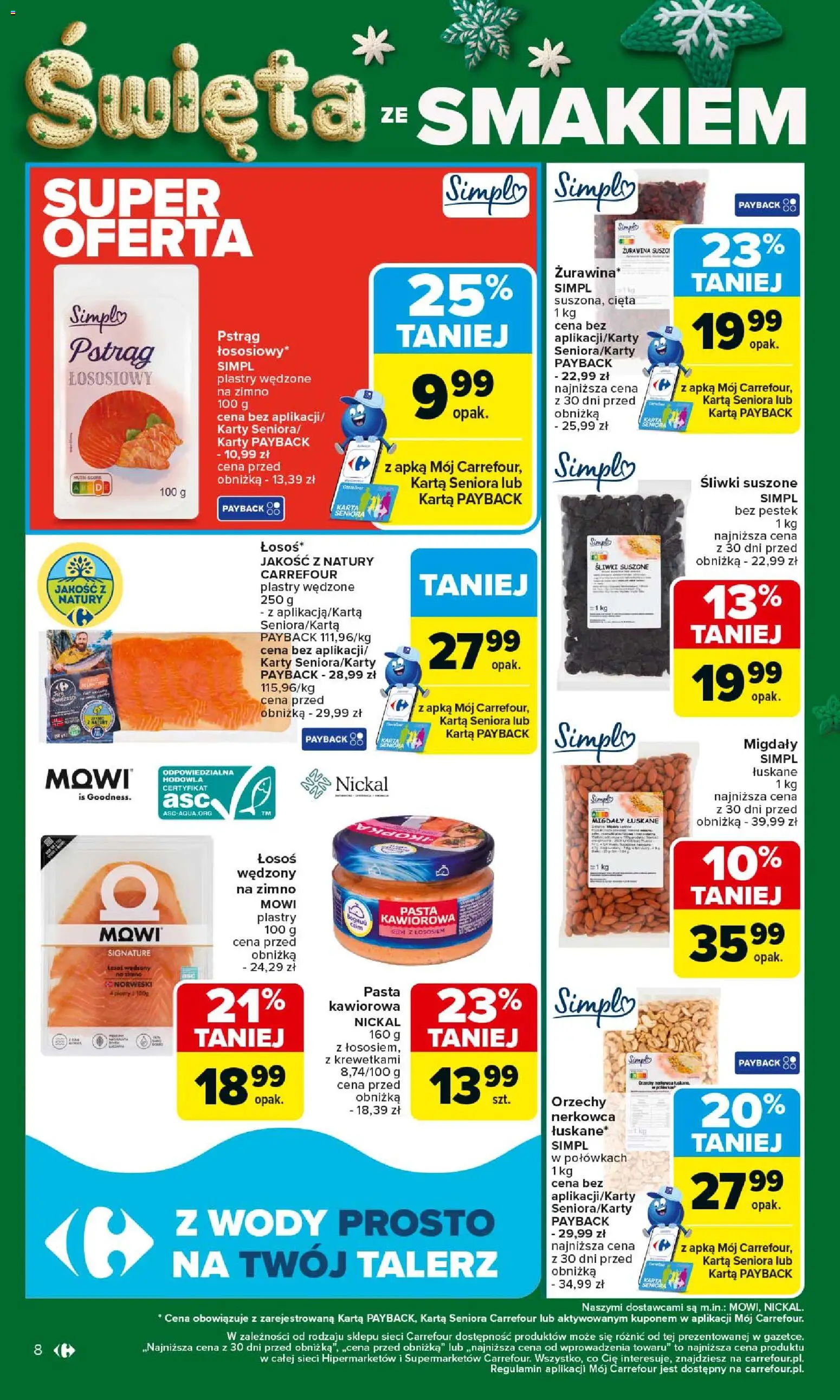 Carrefour Gazetka od 08.12.2025 | Strona: 12 | Produkty: Karta, Żurawina, Śliwki suszone, Orzechy