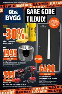 Forhåndsvisning av Obs Bygg - Black Friday gyldig fra 23.11.2025