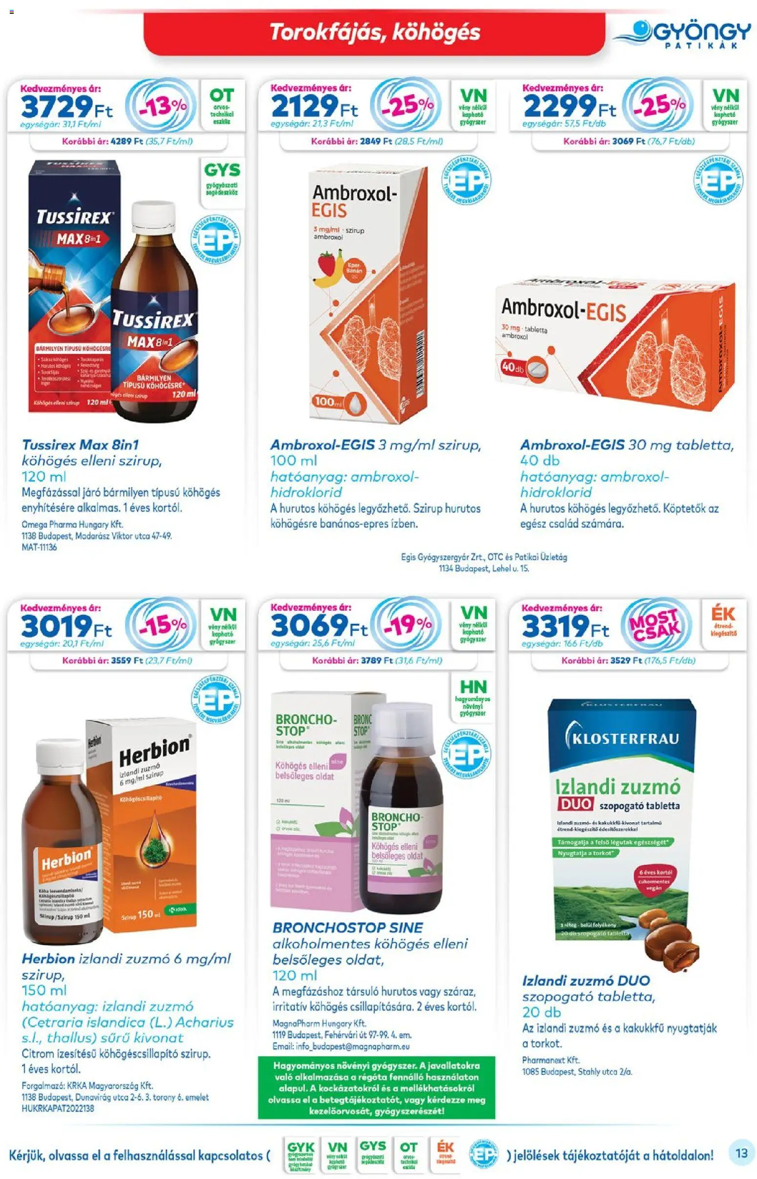Gyöngy Patikák akciós ujság - amely érvényes a következő dátumtól: 01.02.2026 | Oldal: 13 | Termékek: Kakukkfű, Vegán, Citrom