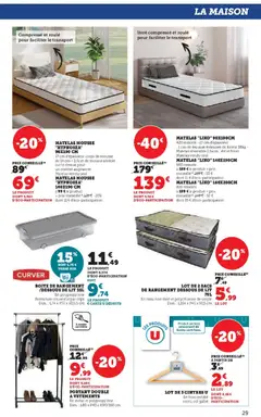 Super U - Prévisualisation de Super U - Le blanc valide à partir de 27.12.2025 | Page: 29 | Produits: Mousse, Matelas, Boîte de rangement, Livre