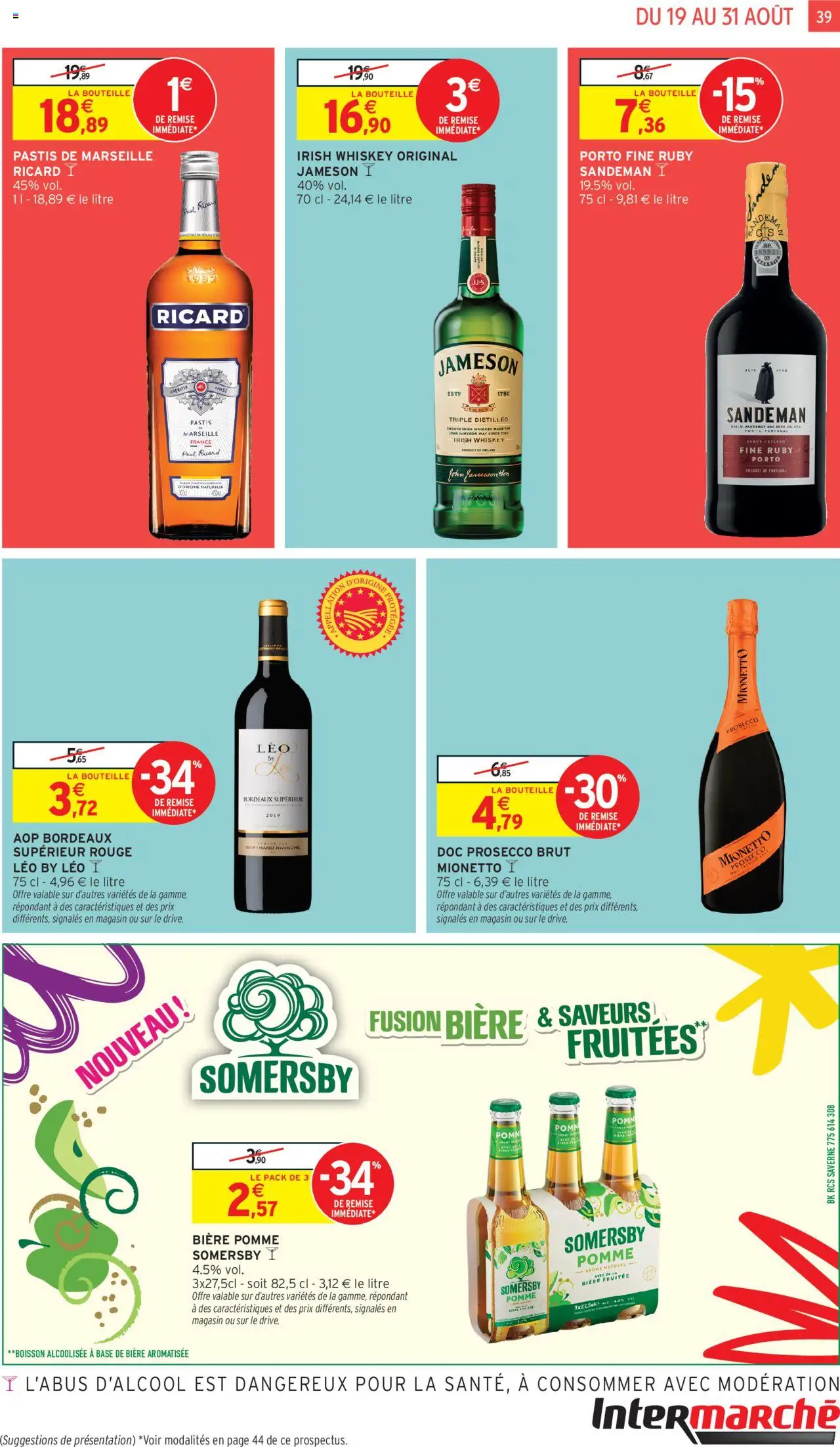  | Page: 39 | Produits: Pastis, Pastis de Marseille Ricard, Thon, Prosecco