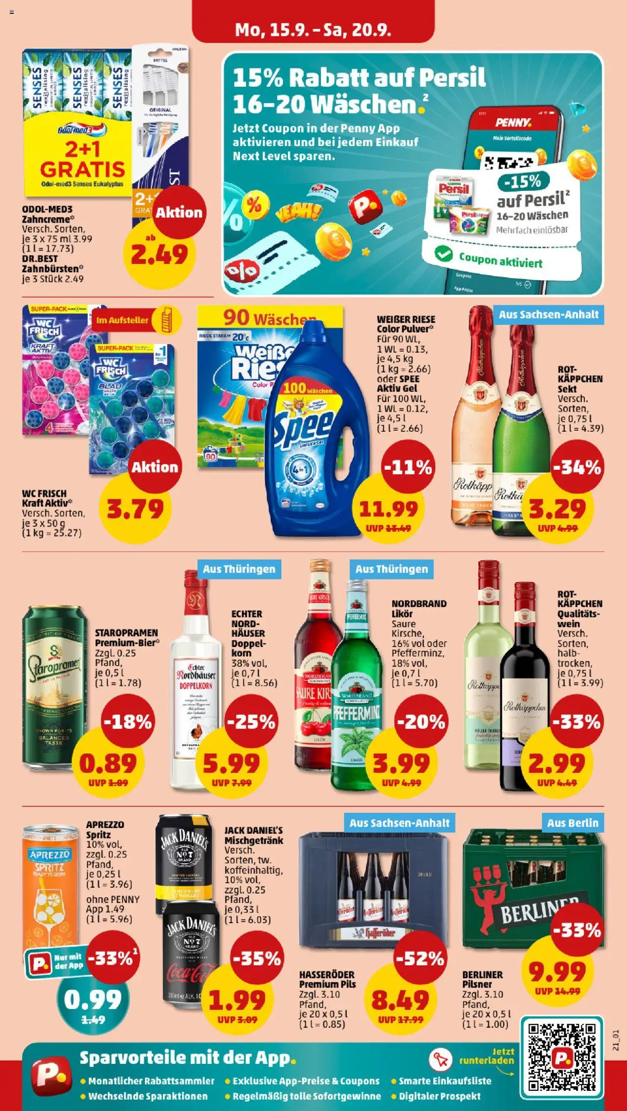 Penny Prospekt 	 – gültig ab 15.09.2025 | Seite: 21 | Produkte: Sekt, Pils, Spee, Hasseröder