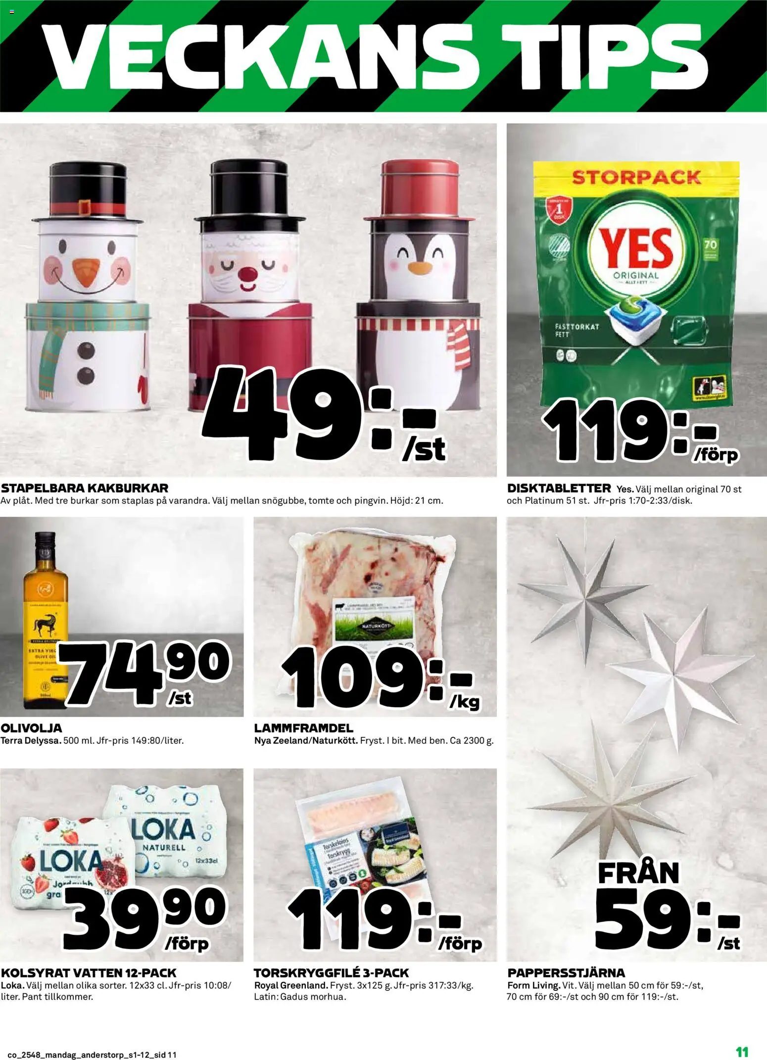 Coop reklamblad aktuell från 24.11.2025 | Sida: 11 | Produkter: Loka, Olivolja