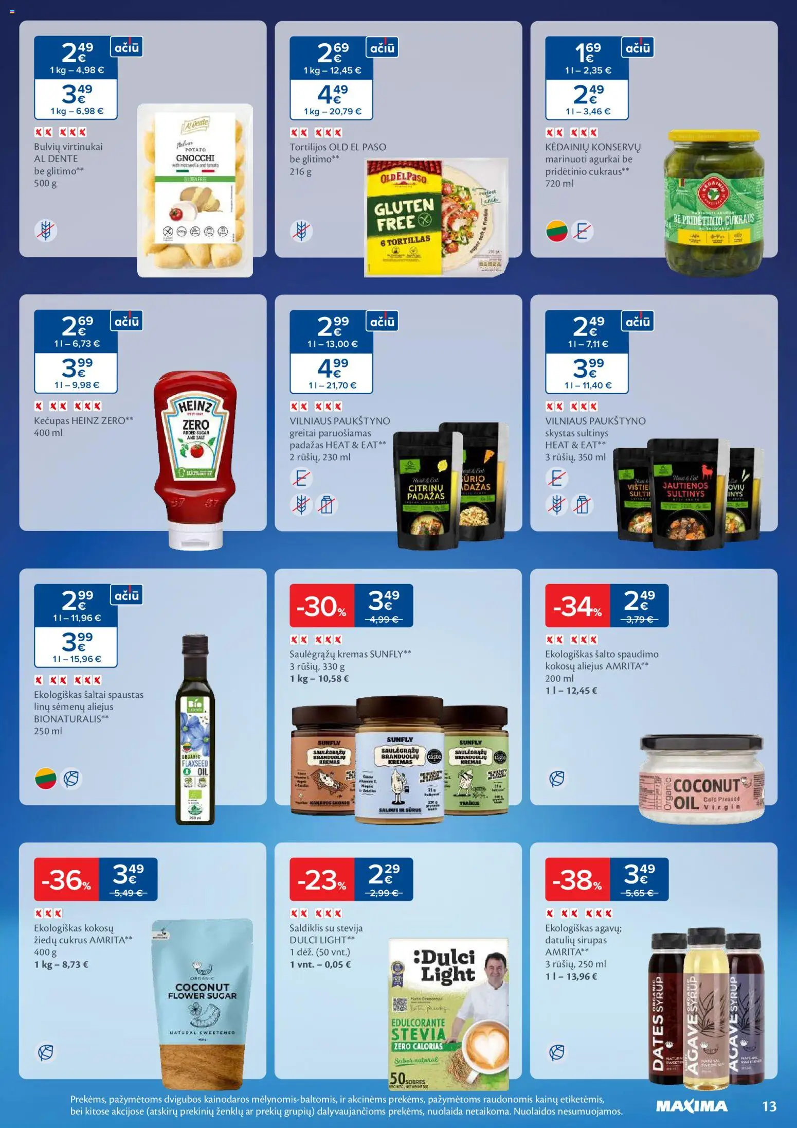 MAXIMA akcijos nuo 06.01.2026 | Puslapis: 13 | Prekių: Aliejus, Cukrus, Šaldiklis, Kečupas
