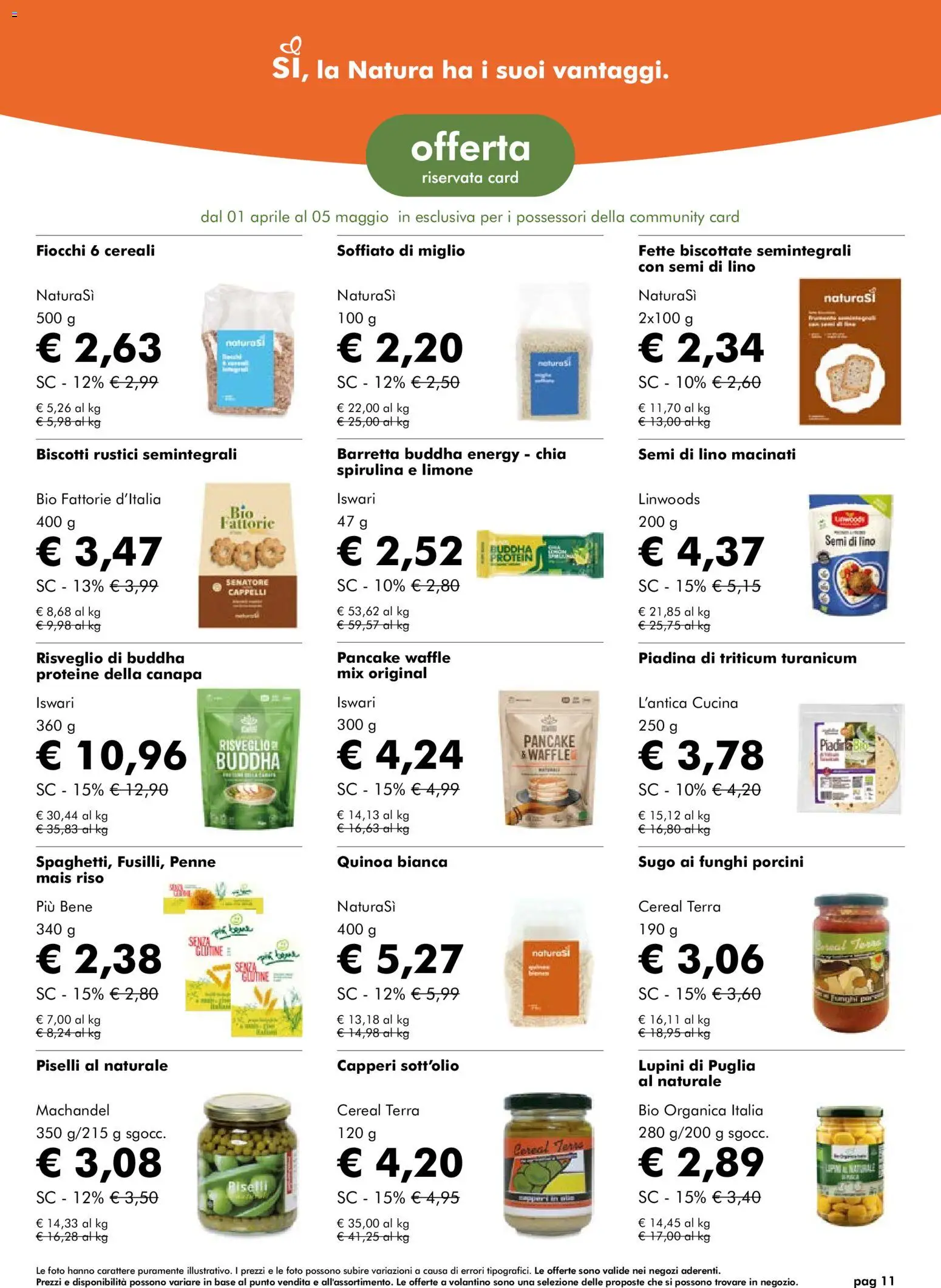 Volantino Natura Sì del 01.04.2026 | Pagina: 11
