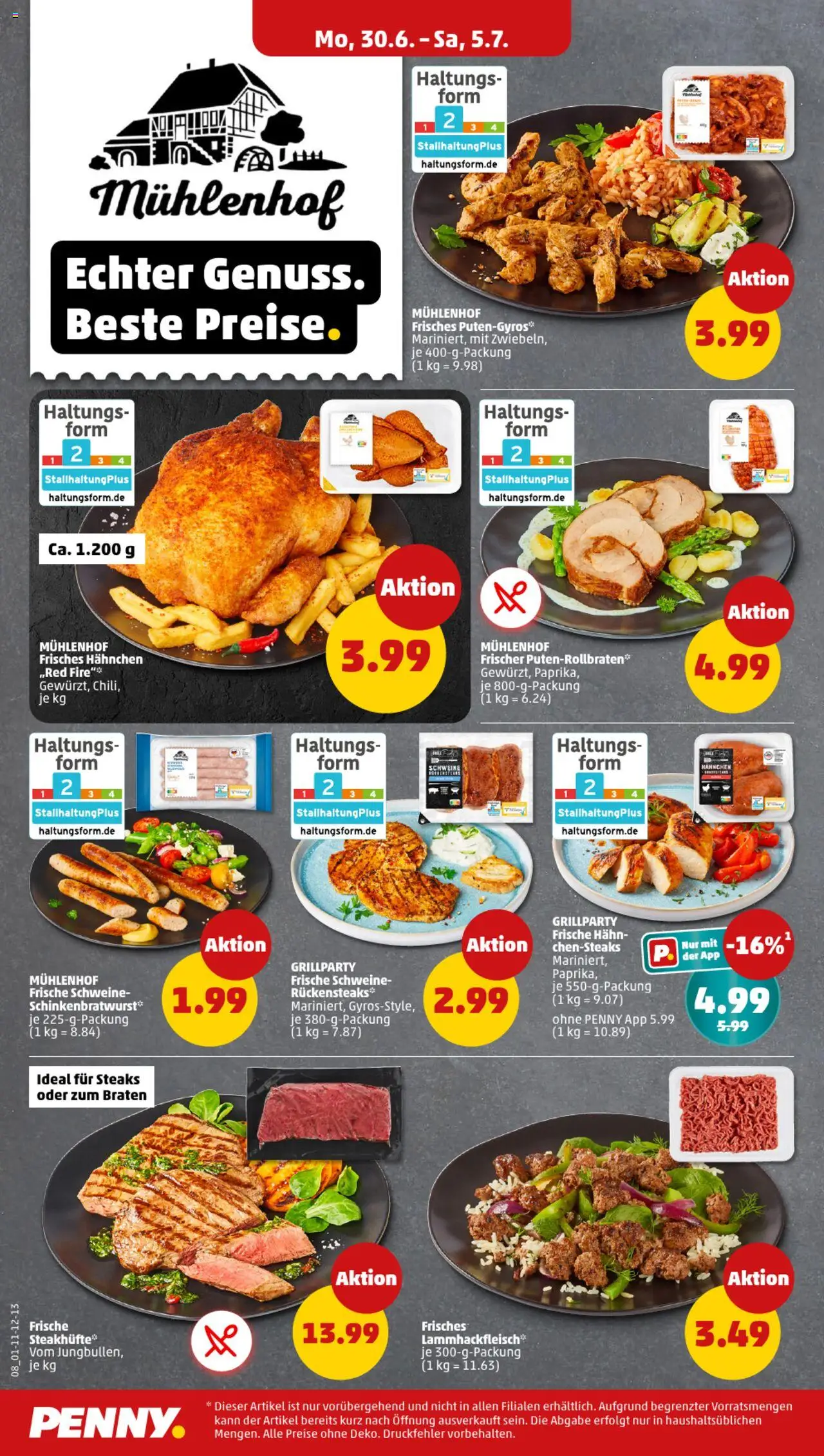 Penny Prospekt 	 - gültig ab dem 30.06.2025 | Seite: 8 | Produkte: Hahnchen