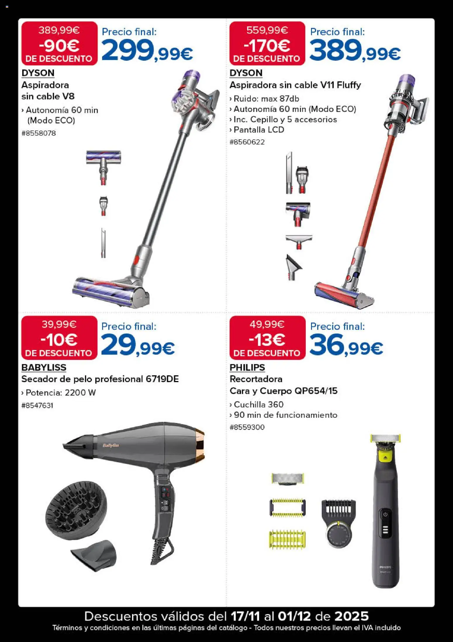 Costco Black Friday │ válido desde el 17.11.2025 | Página: 14 | Productos: Cepillo, Cable, Aspiradora, Secador de pelo