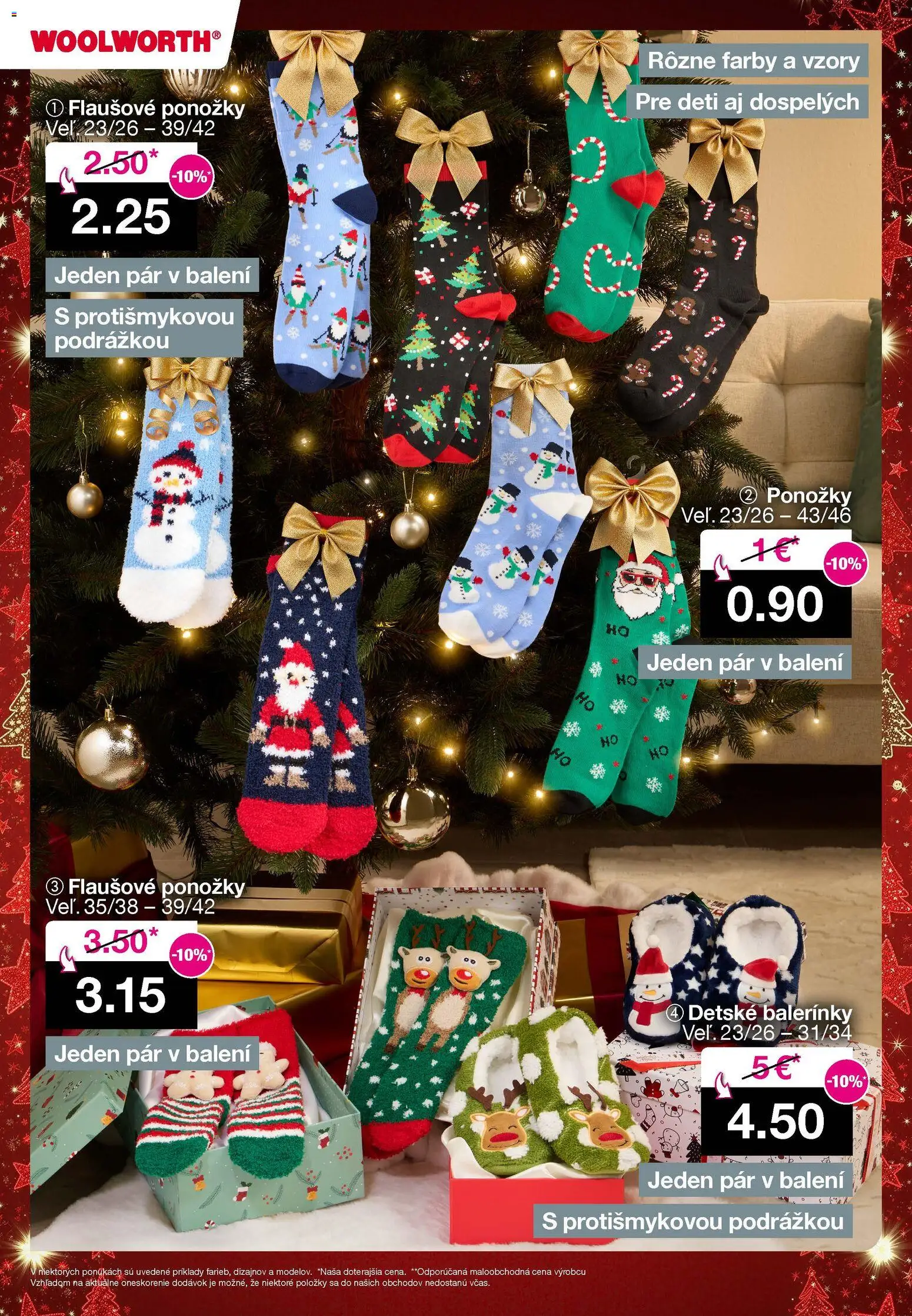 Nové Woolworth akcie – leták je platný od 21.11.2025 | Strana: 10 | Produkty: Ponožky, Balerínky