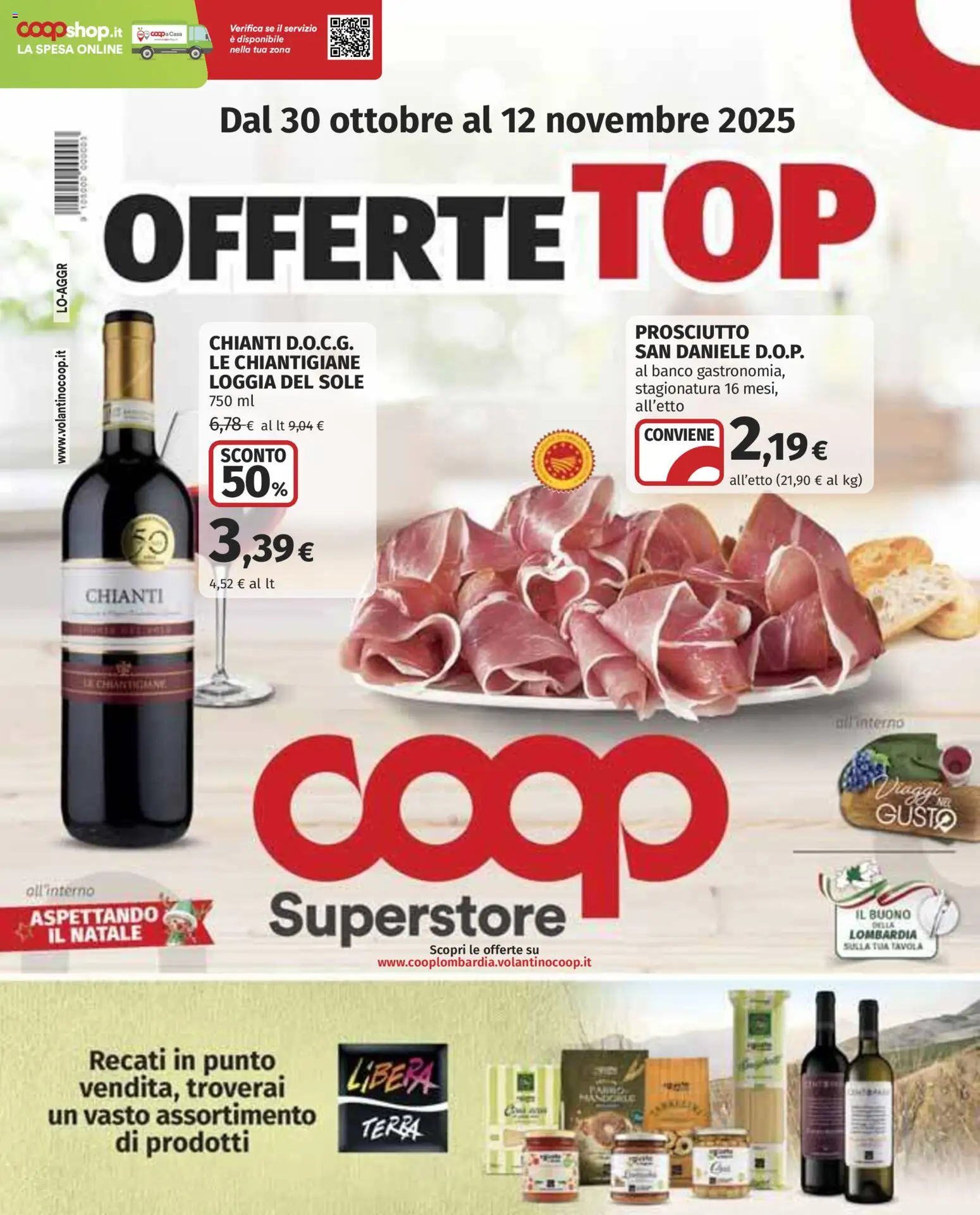 Volantino COOP del 30.10.2025 | Pagina: 1 | Prodotti: Prosciutto, Terra