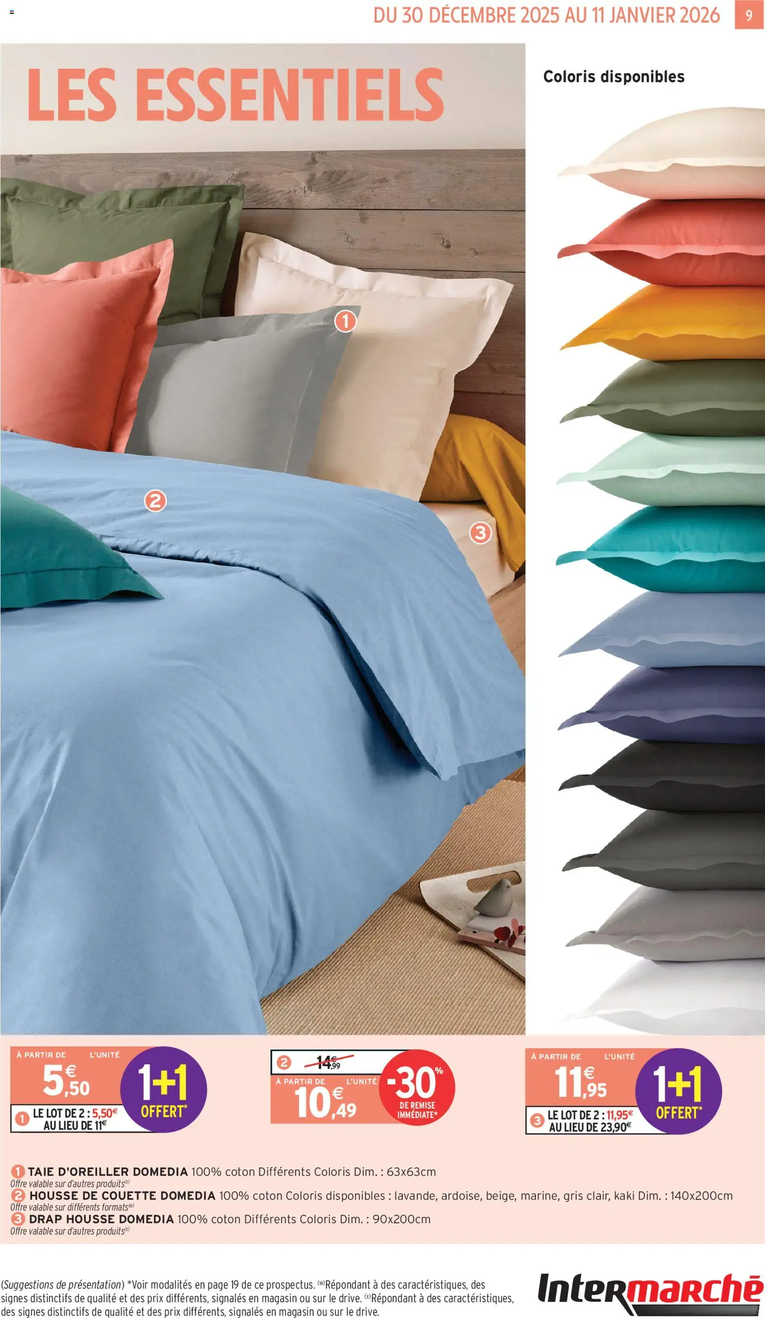 {H1} | Page: 9 | Produits: Taie d'oreiller, Coton, Housse de couette, Couette