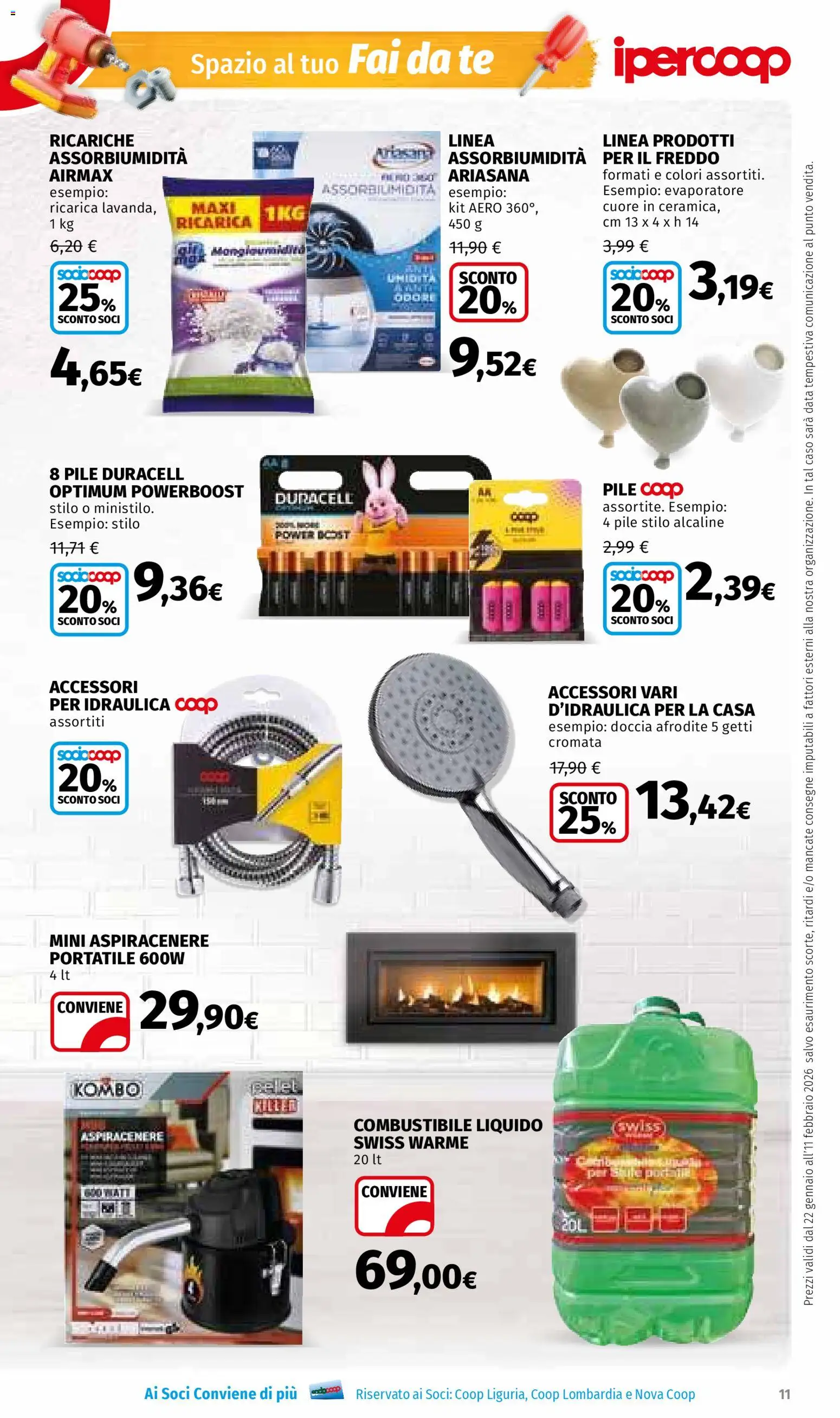 Volantino Ipercoop del 22.01.2026 | Pagina: 11 | Prodotti: Pile, Pellet, Tè, Data